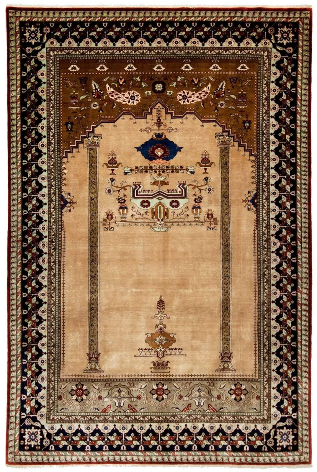 IRÁNI QOM SELYEM KÉZI CSOMÓZÁSÚ SZŐNYEG