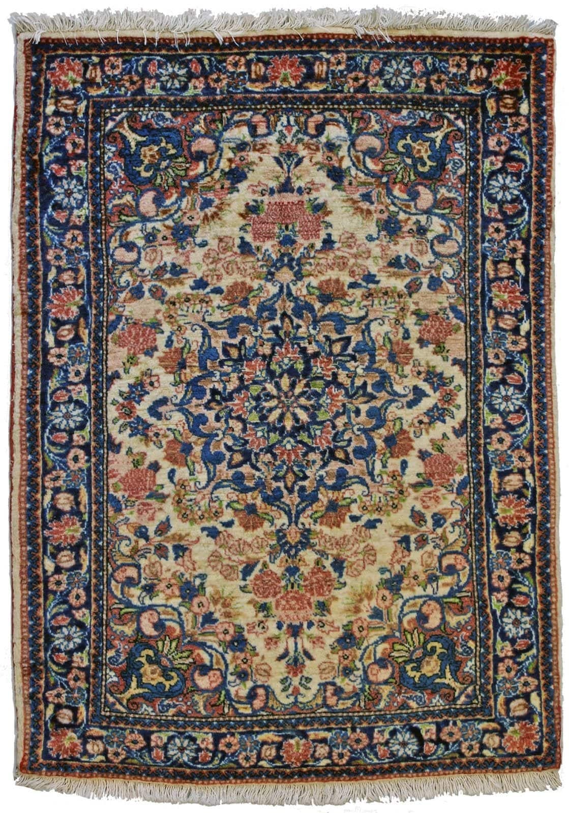 IRANIAN DJOZAN HANDMADE WOOL CARPET