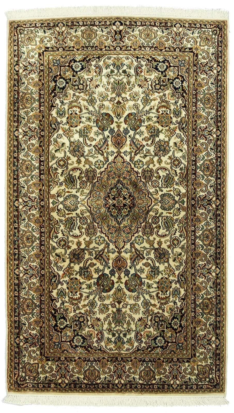 INDIAI KASMIR SELYEM KÉZI CSOMÓZÁSÚ SZŐNYEG