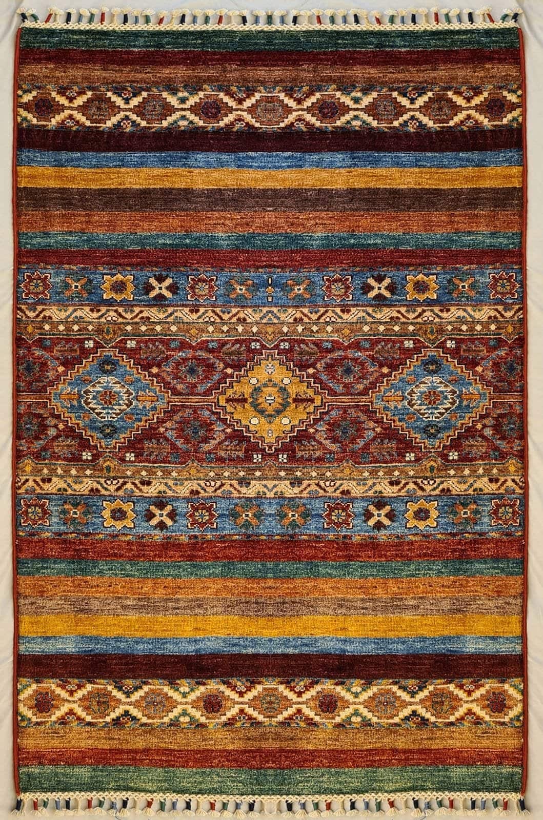 AFGÁN SHIRVAN SHAWL KÉZI CSOMÓZÁSÚ GYAPJÚ SZŐNYEG