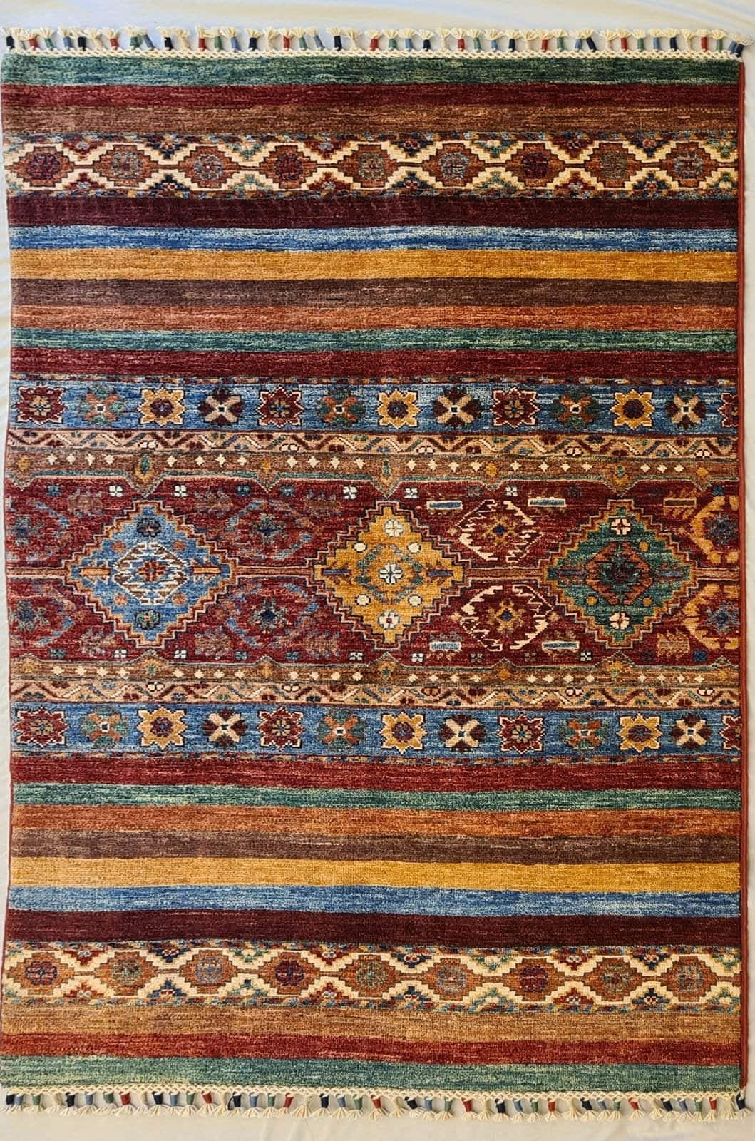 AFGÁN SHIRVAN SHAWL KÉZI CSOMÓZÁSÚ GYAPJÚ SZŐNYEG