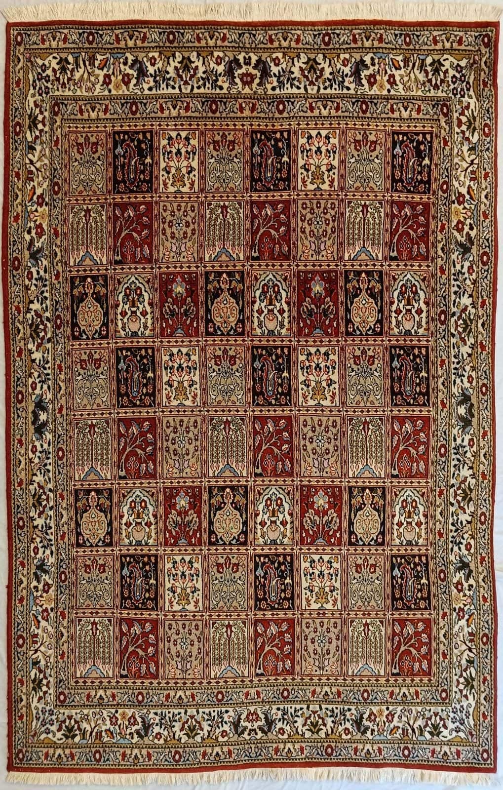 IRANIAN MOUD HANDMADE WOOL CARPET