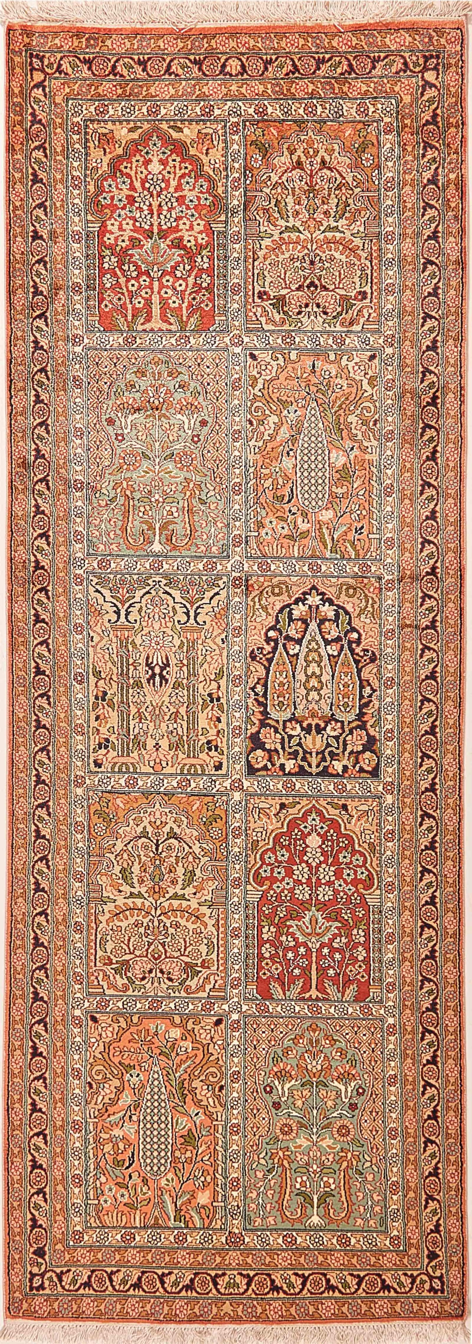 INDIAN KASHMIR SILK HANDMADE CARPET