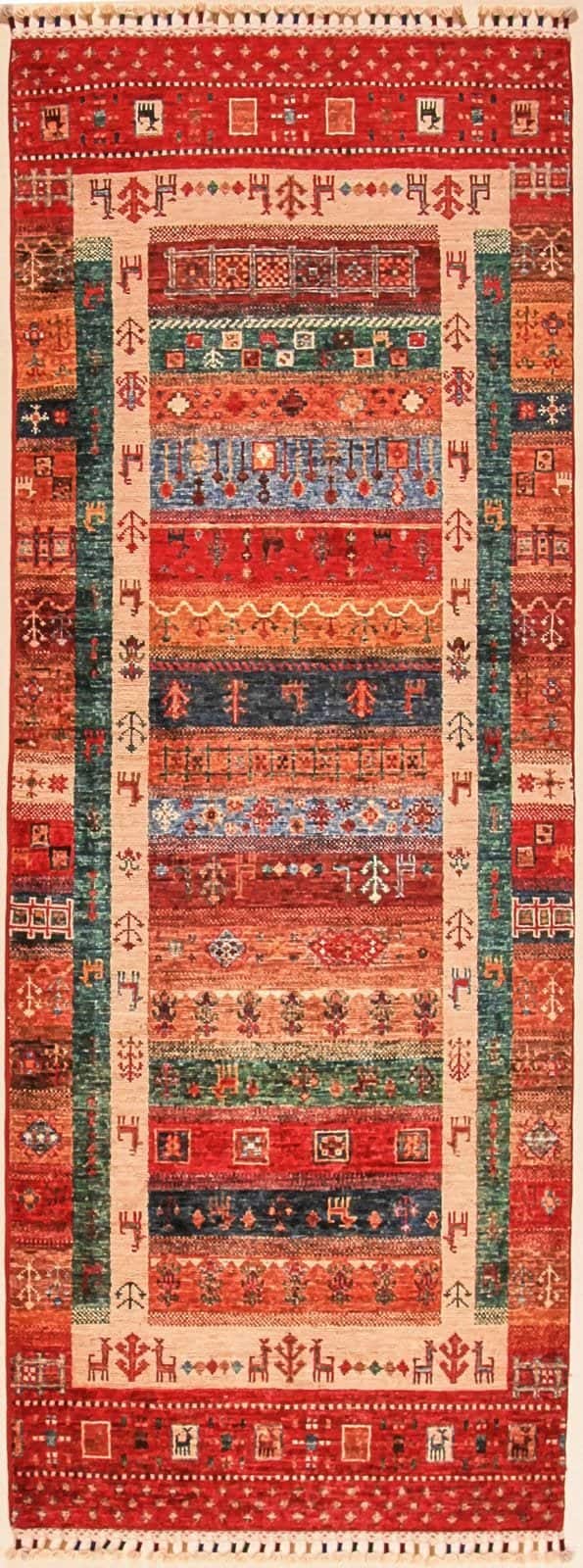 AFGÁN SHIRVAN SHAWL KÉZI CSOMÓZÁSÚ GYAPJÚ SZŐNYEG