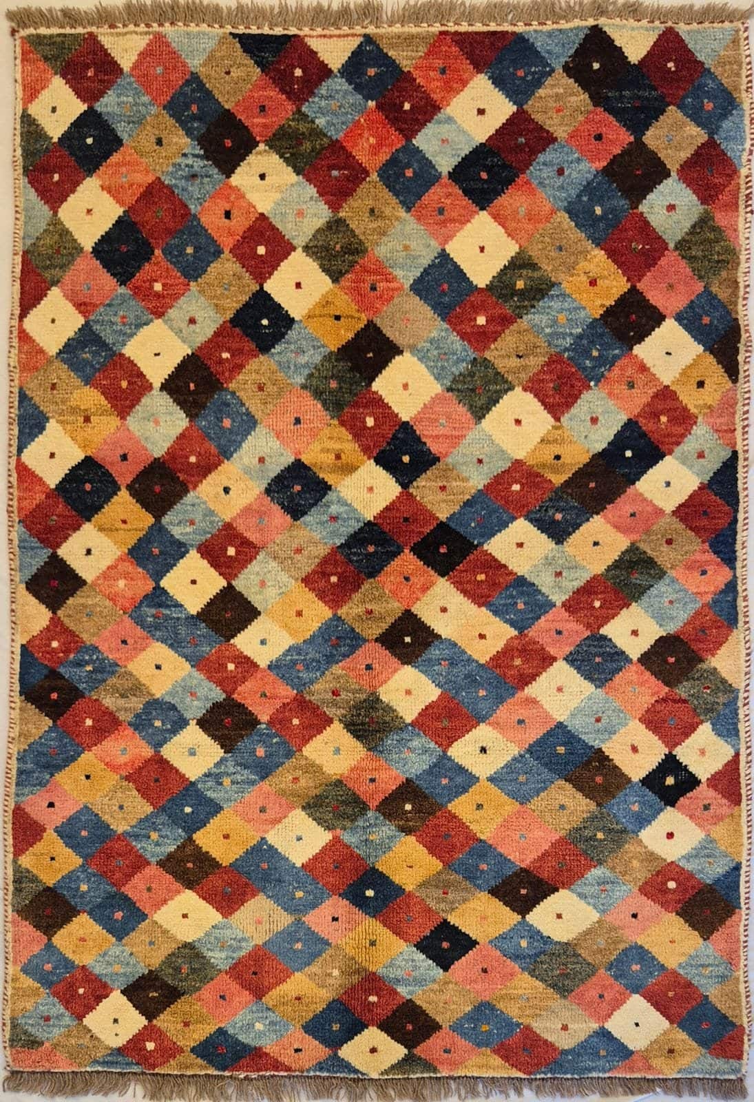 IRÁNI GABBEH KÉZI CSOMÓZÁSÚ GYAPJÚ SZŐNYEG