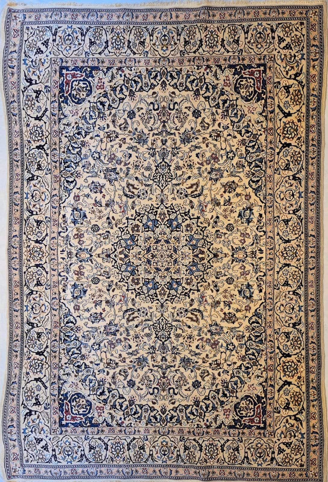 IRANIAN NAIN 9-LA HANDMADE WOOL CARPET