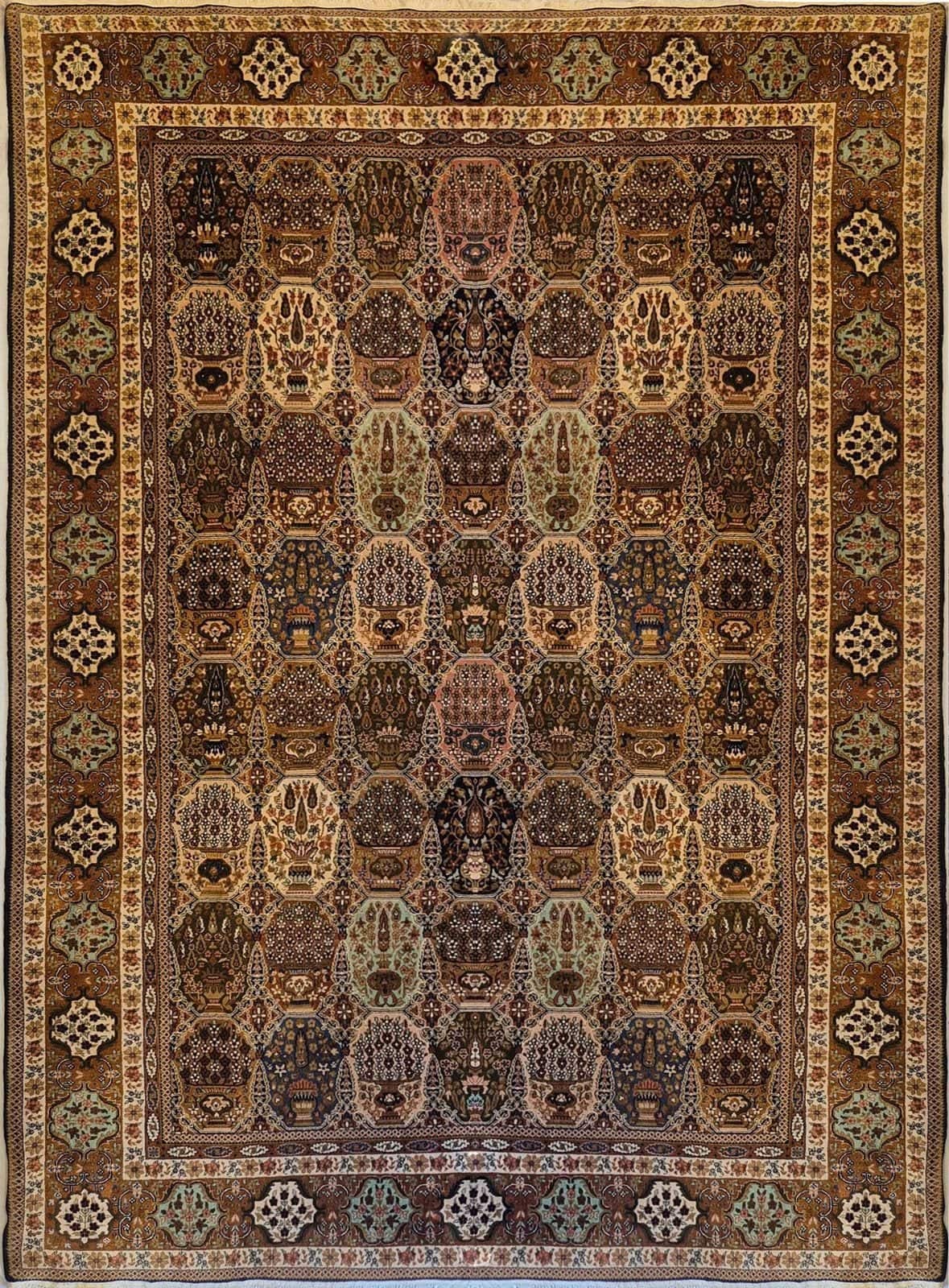 INDIAN KASHMIR HANDMADE WOOL CARPET