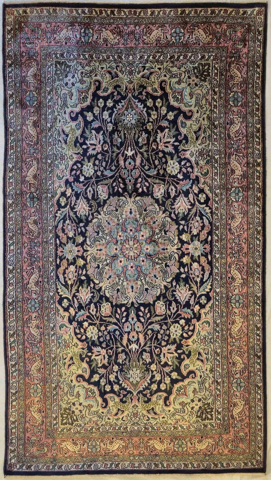INDIAN KASHMIR SILK HANDMADE CARPET