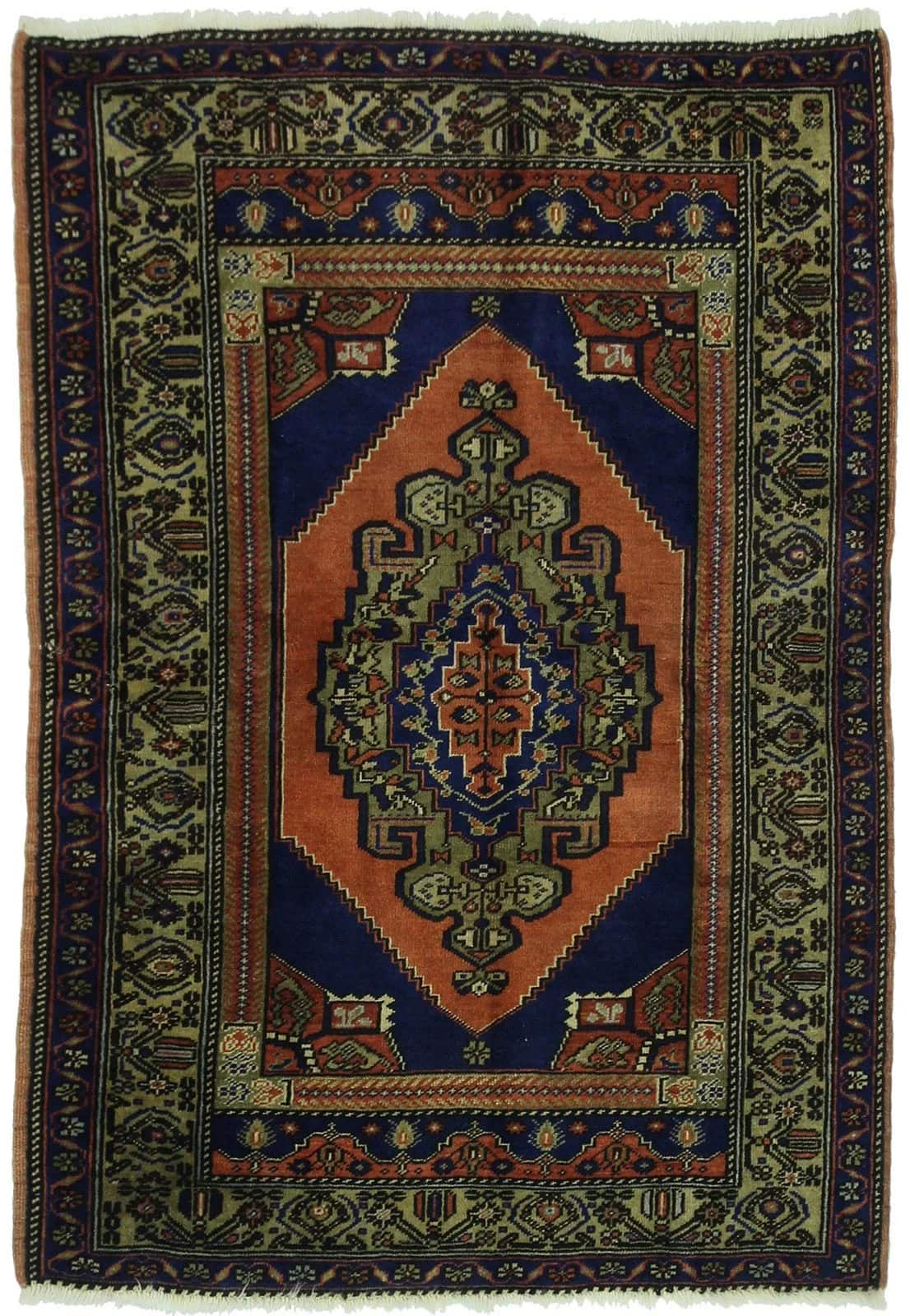 ANTIQUE TURKISH TASHPINAR HANDMADE WOOL CARPET