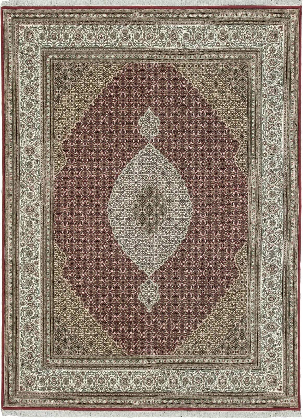 INDIAN TABRIZ MAHI HANDMADE WOOL CARPET
