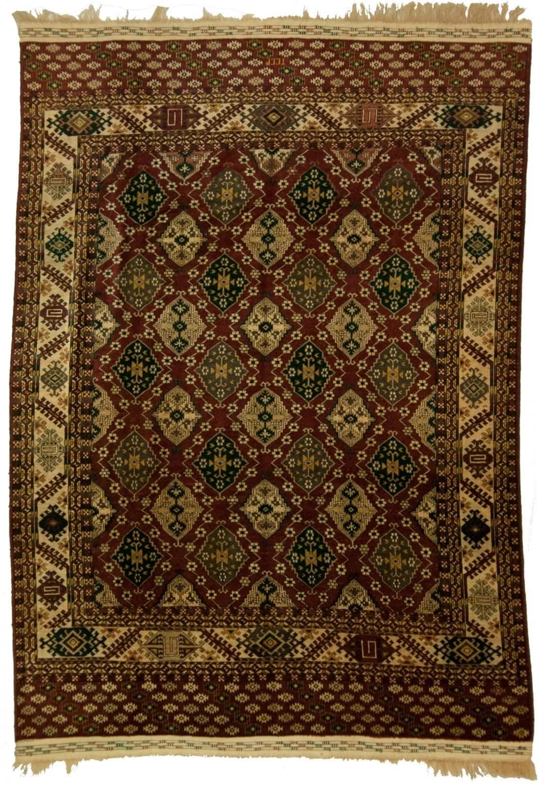 IRANIAN YOMUT HANDMADE WOOL CARPET