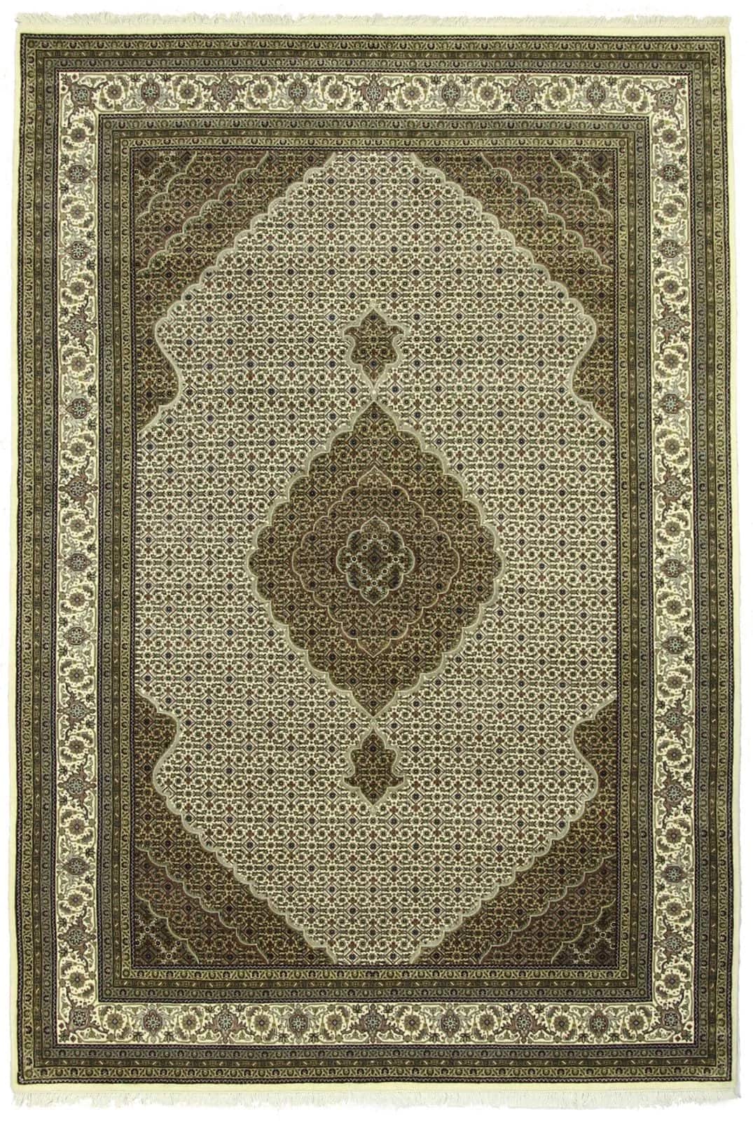 INDIAN TABRIZ MAHI HANDMADE CARPET