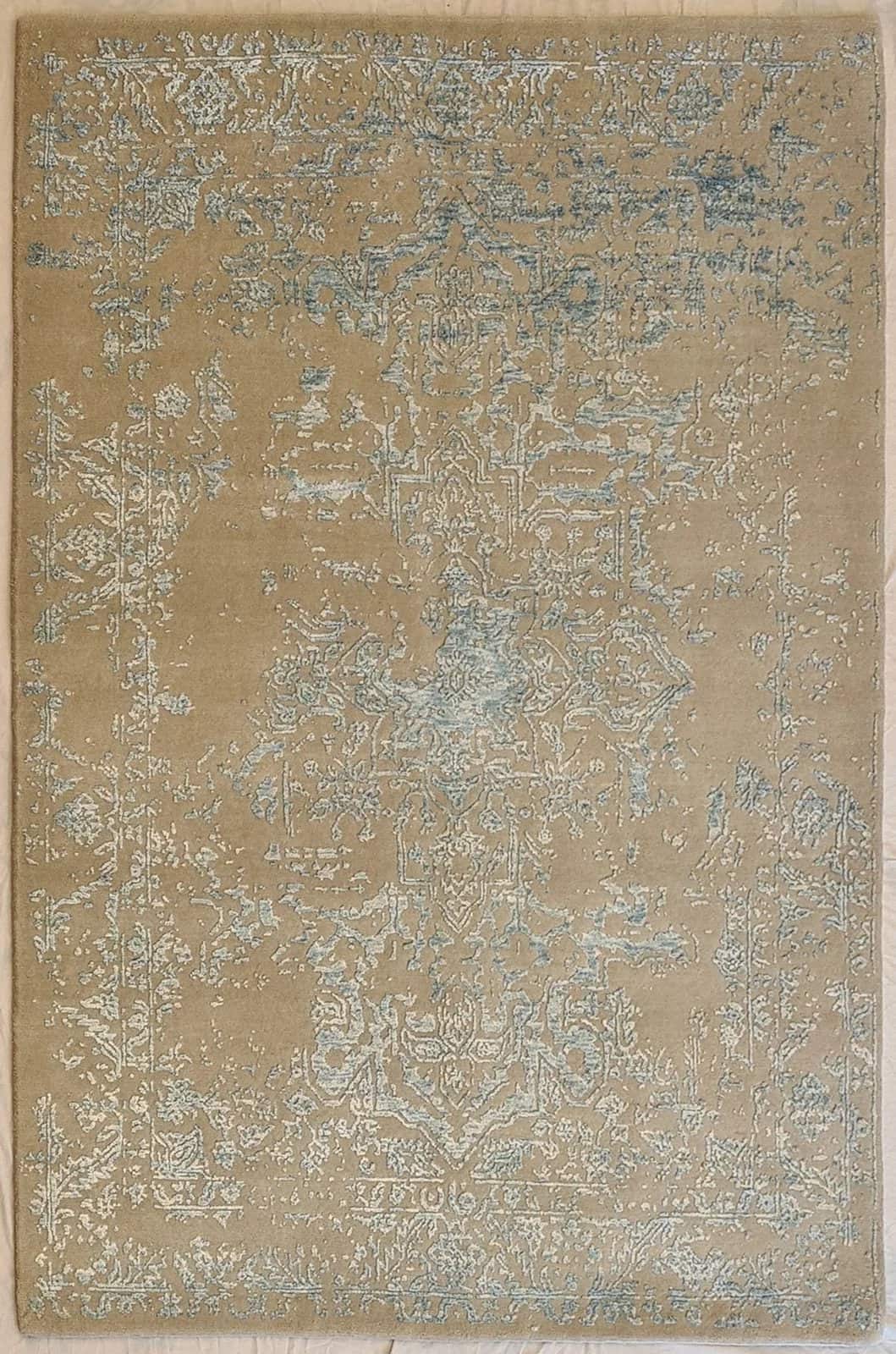 INDIAN AVANT-GARDE DARA HERIZ GREY HANDMADE CARPET(multiple sizes)
