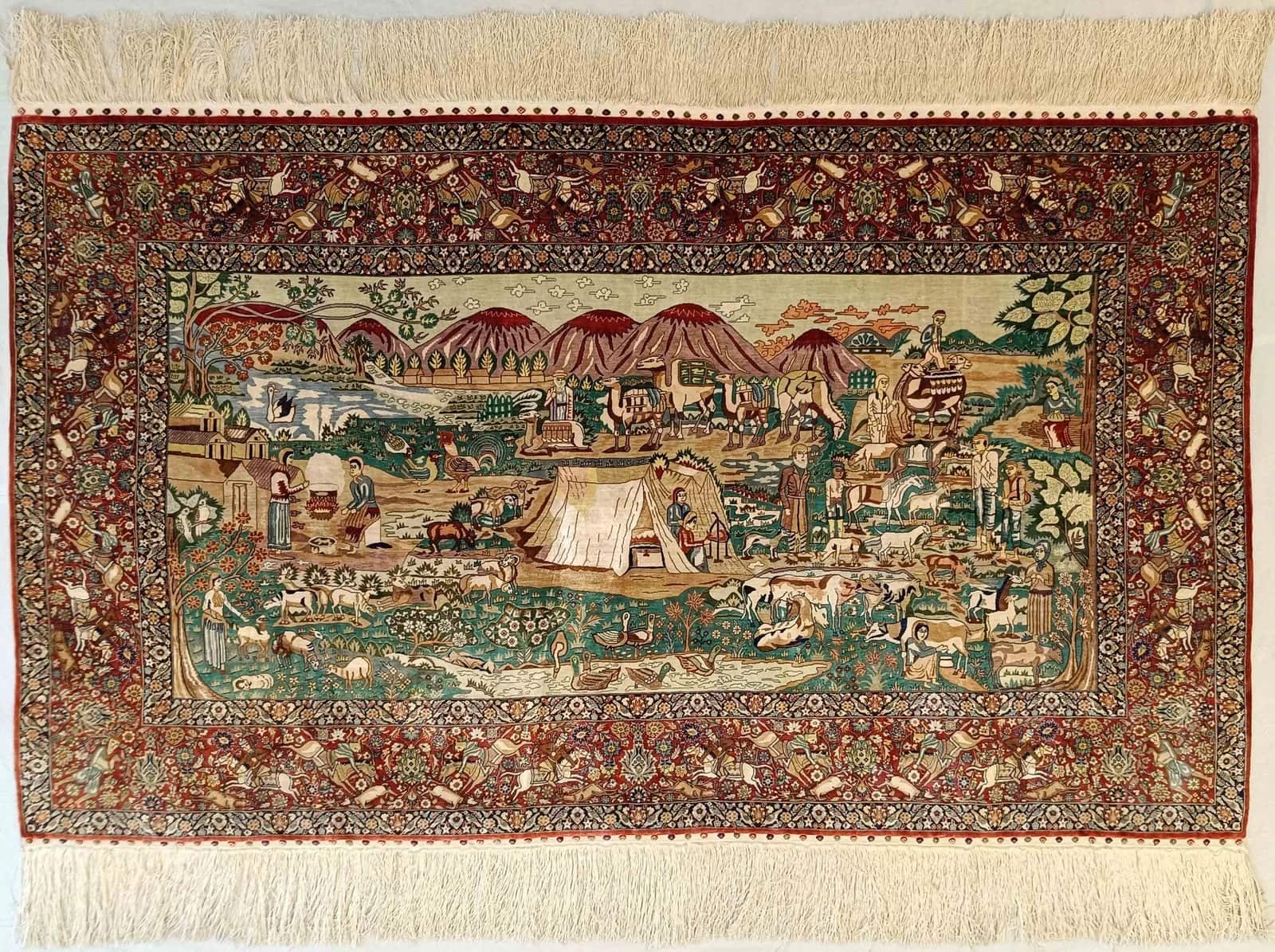 CHINESE SILK HANDMADE CARPET