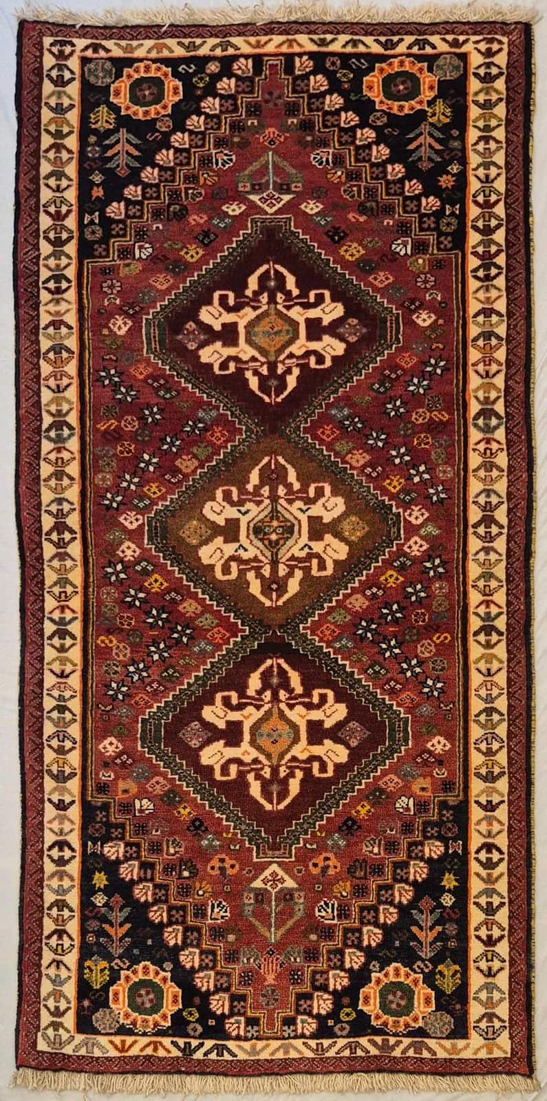IRANIAN QASHQAI HANDMADE WOOL CARPET
