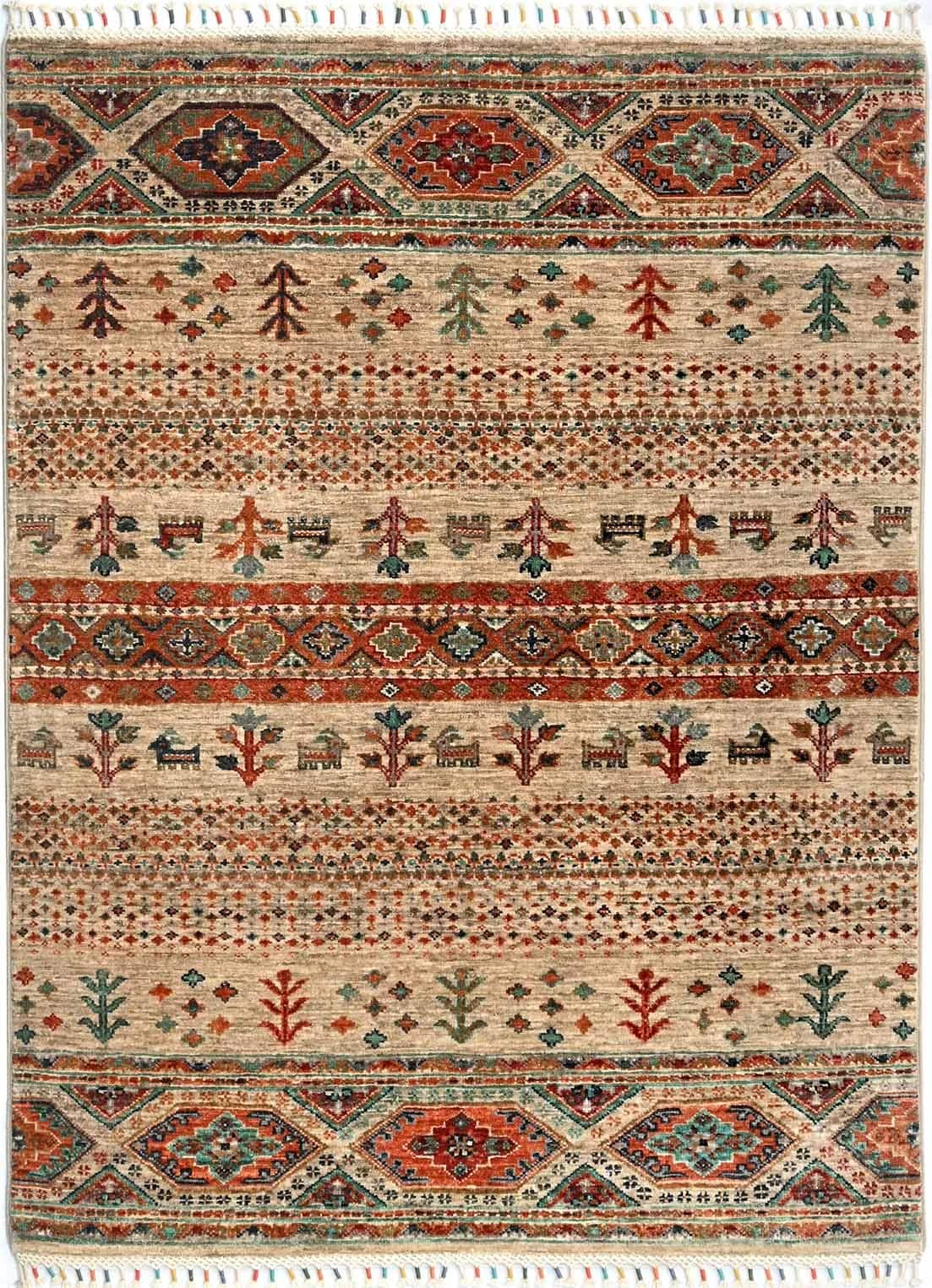 AFGHAN SHIRVAN SHAWL HANDMADE WOOL CARPET