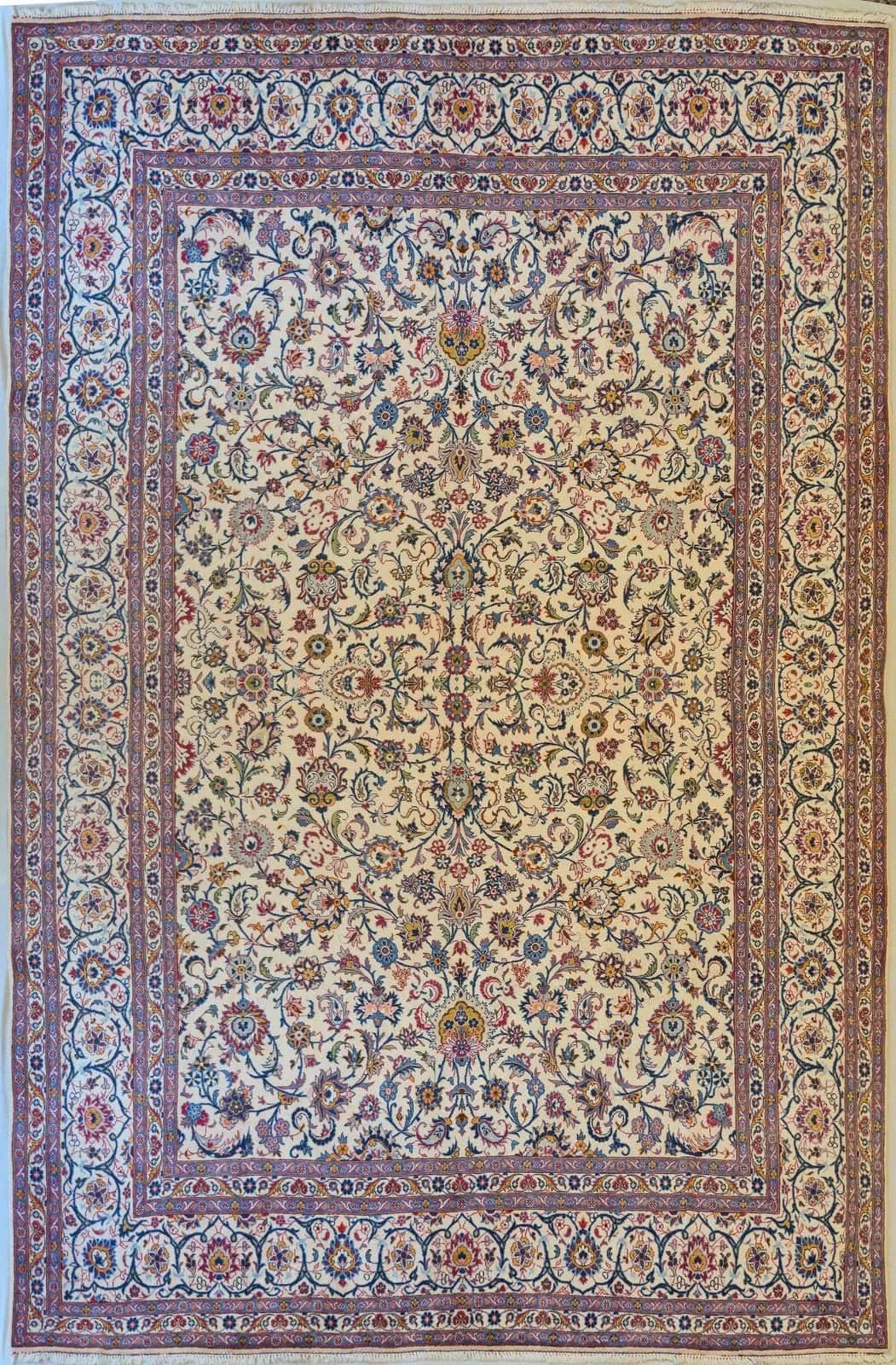 IRANIAN KASHAN HANDMADE WOOL CARPET