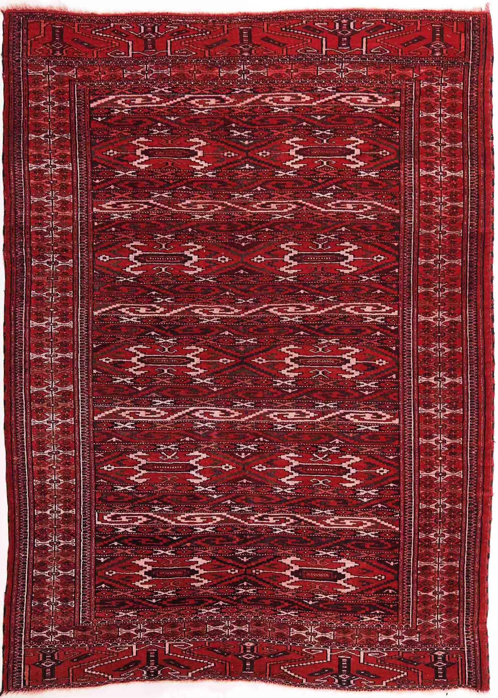 IRANIAN TURKEMAN HANDMADE WOOL CARPET