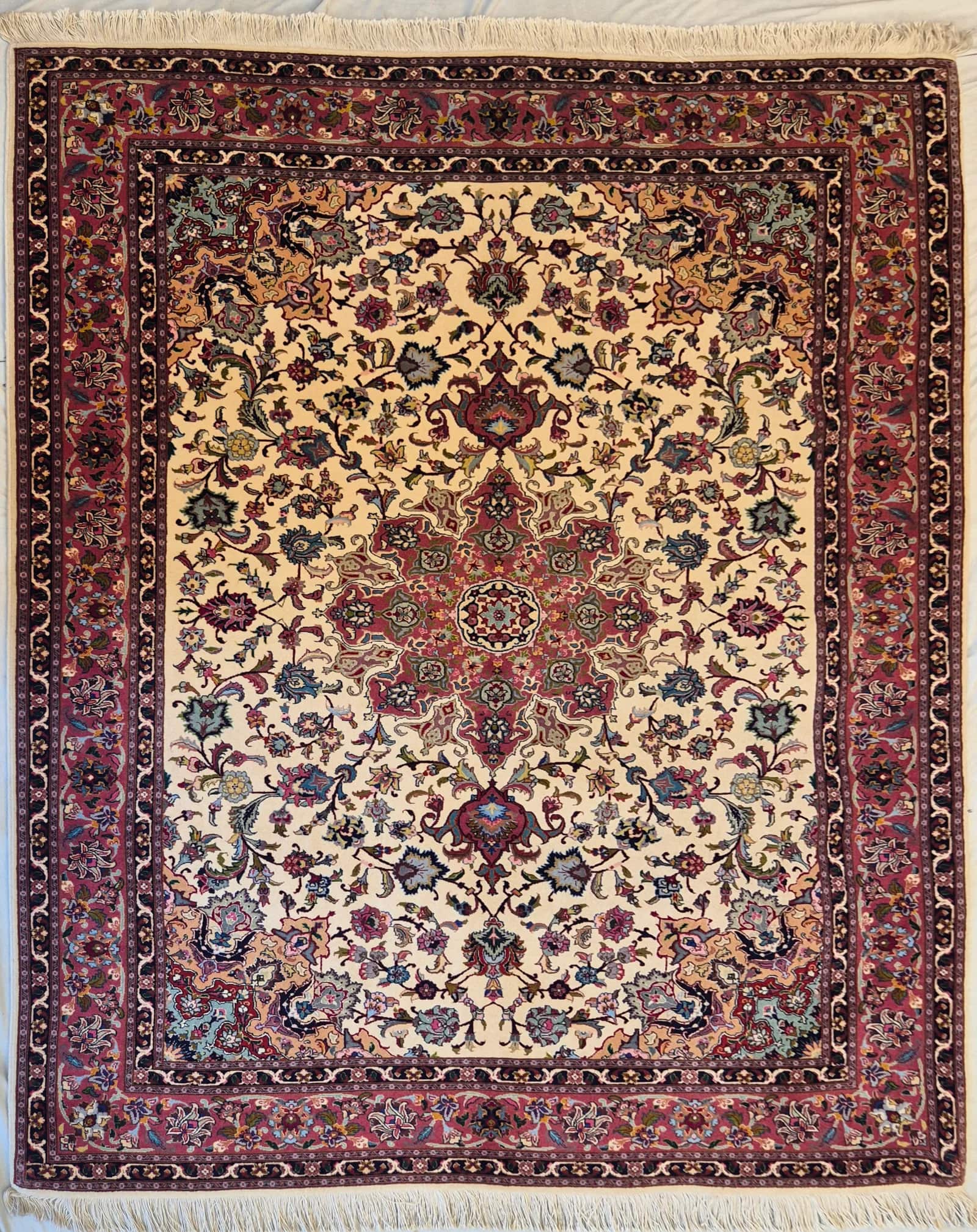IRANIAN TABRIZ HANDMADE WOOL CARPET