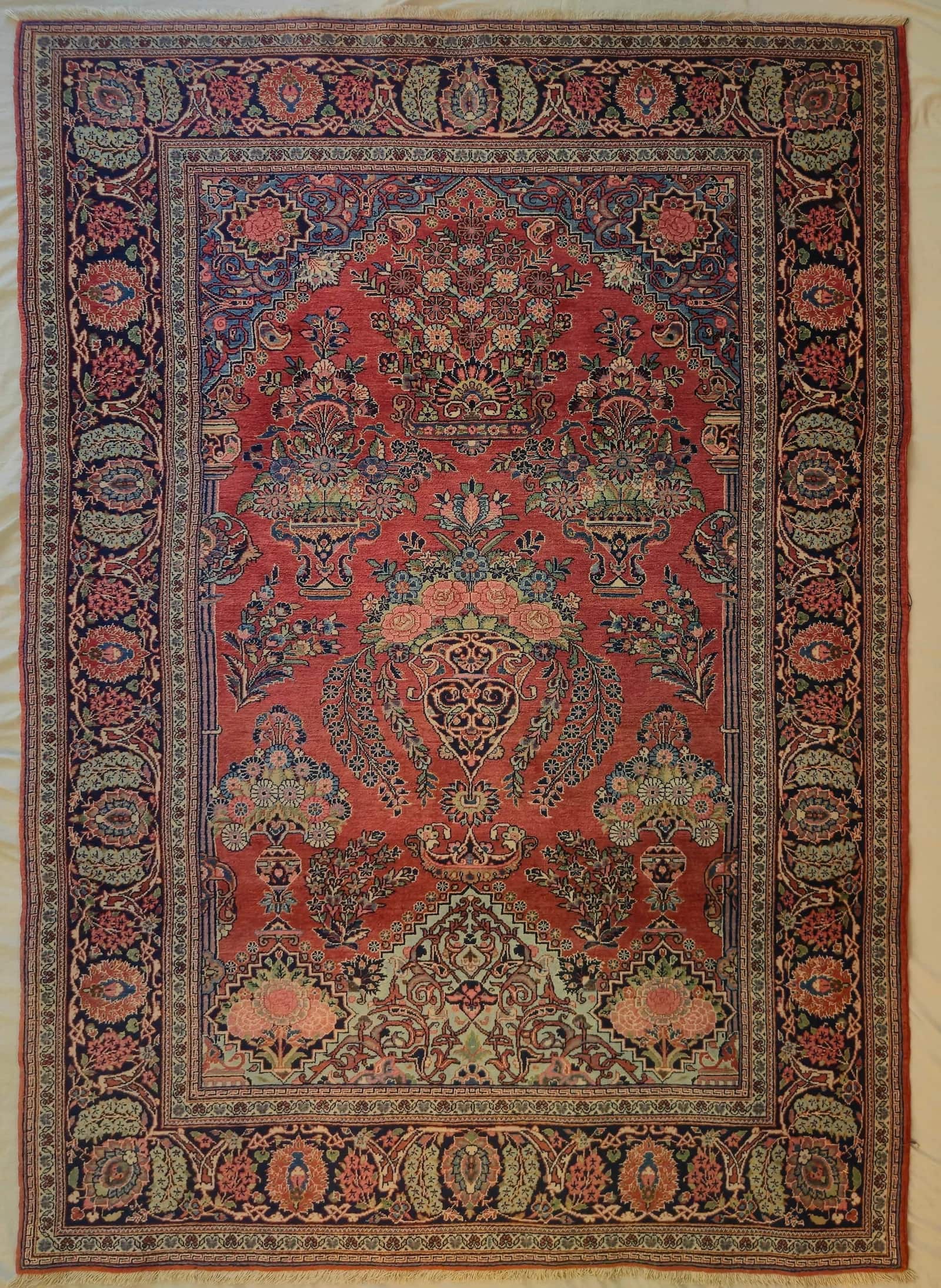 IRANIAN KASHAN HANDMADE WOOL CARPET