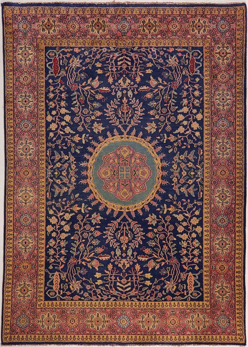 INDIAN SAROUGH MOHAJIRAN HANDMADE WOOL CARPET