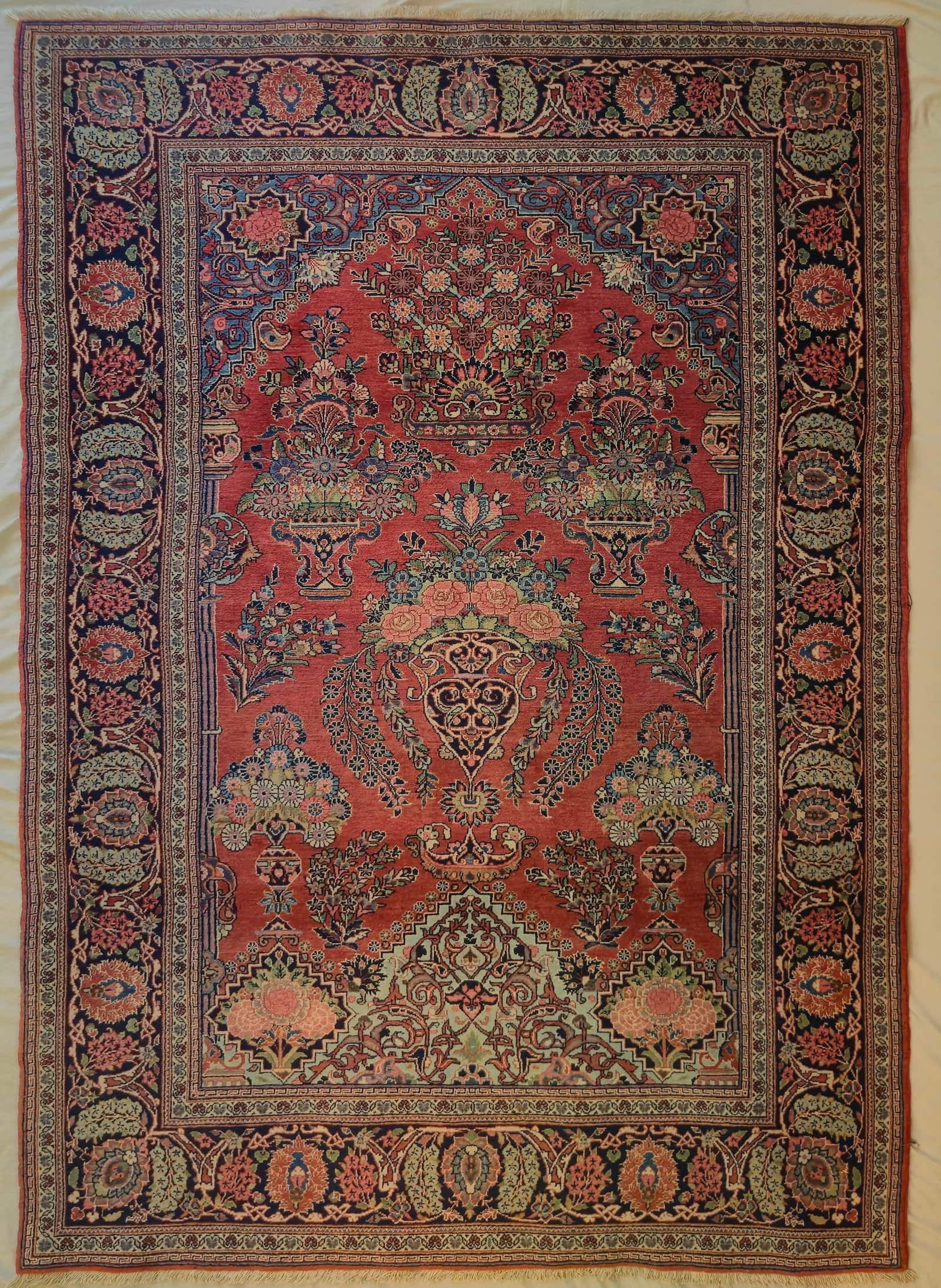 IRANIAN KASHAN HANDMADE WOOL CARPET