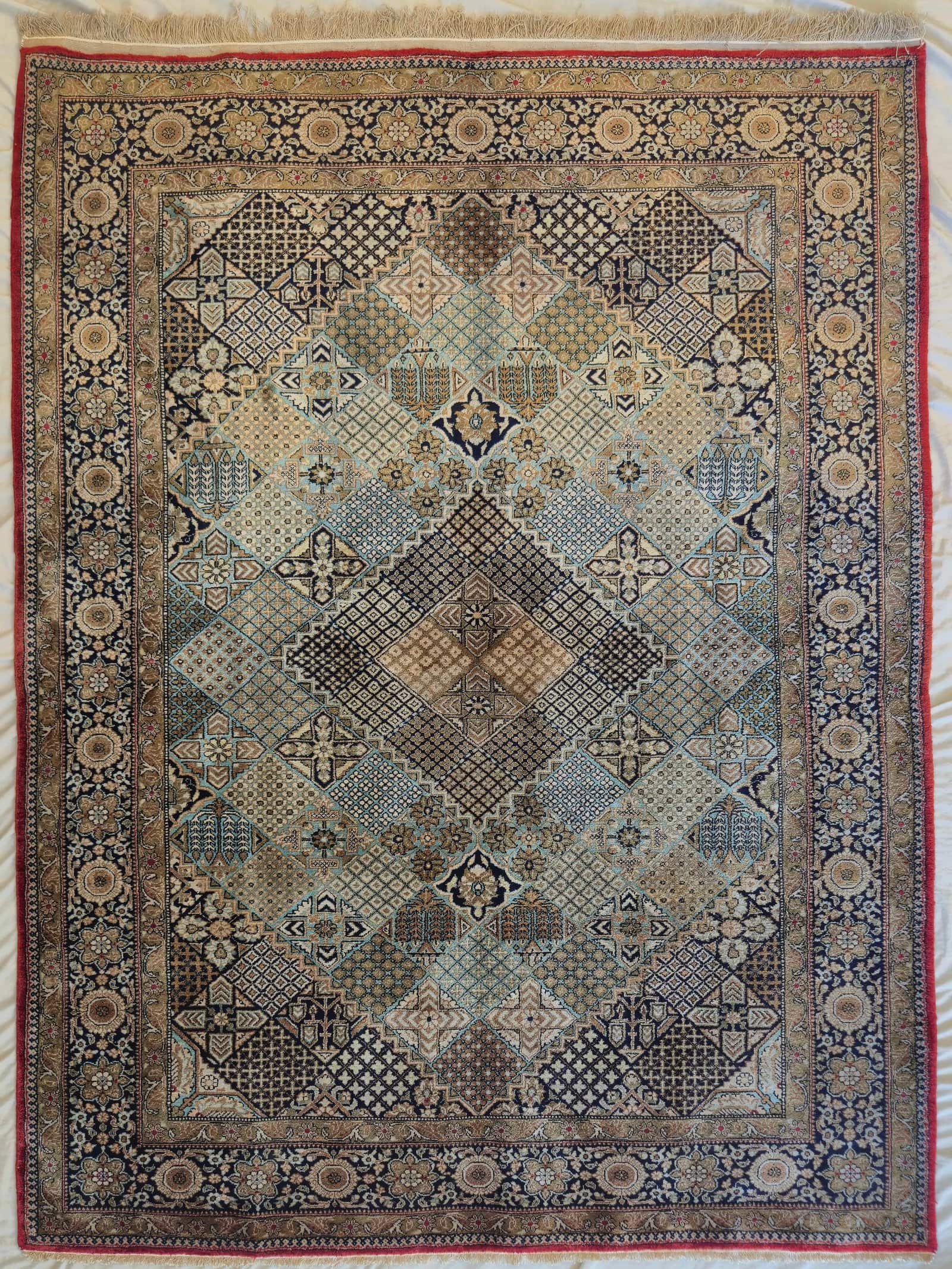 IRANIAN QOM SILK HANDMADE CARPET