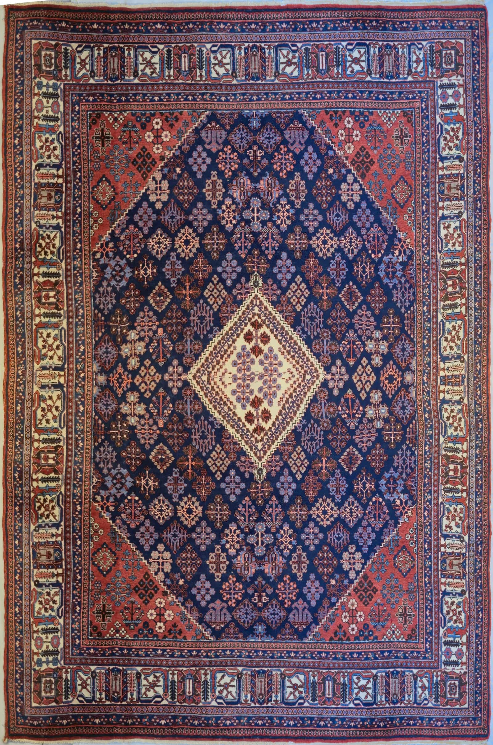 ANTIQUE IRANIAN MEYMEH HANDMADE WOOL CARPET