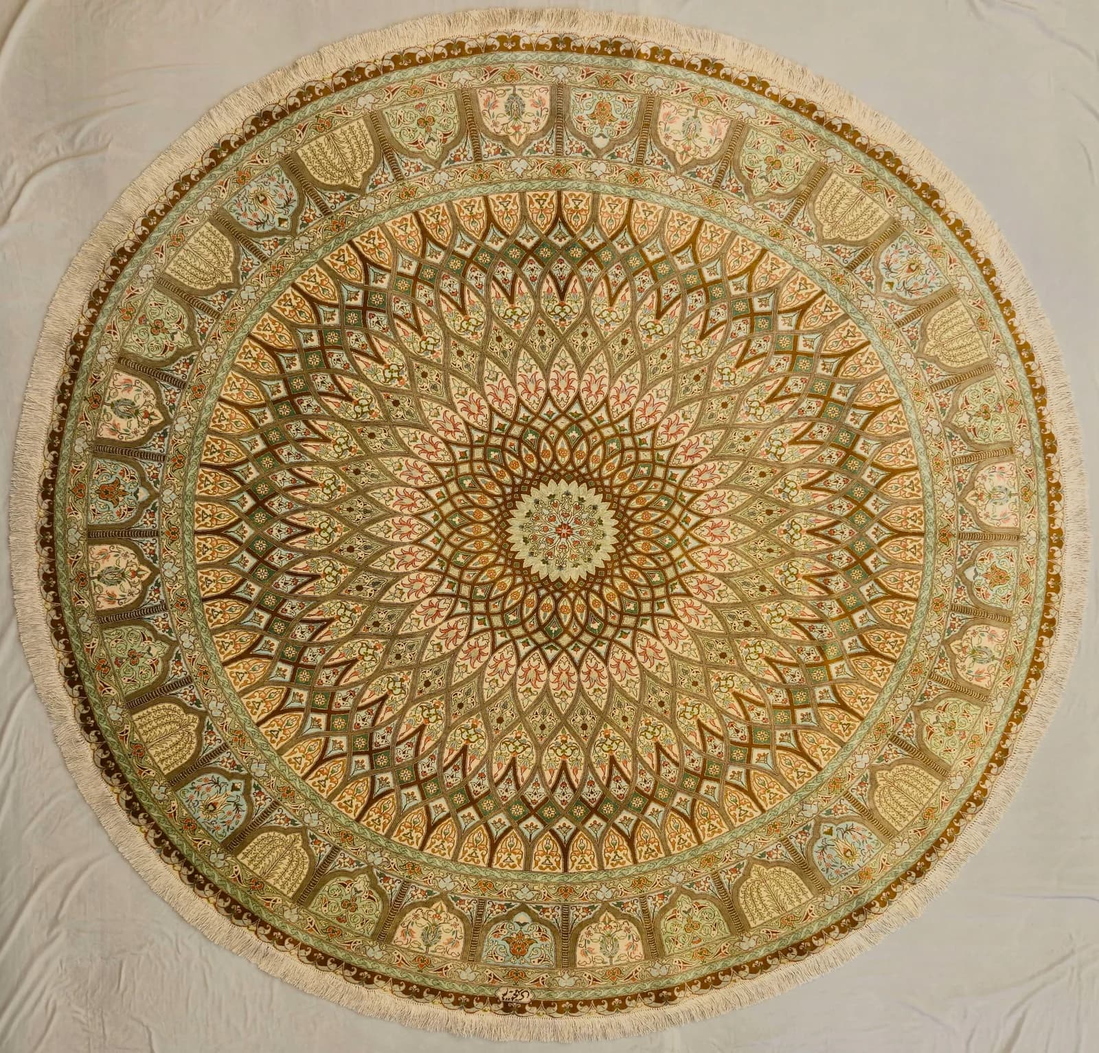 IRANIAN QOM SILK HANDMADE CARPET