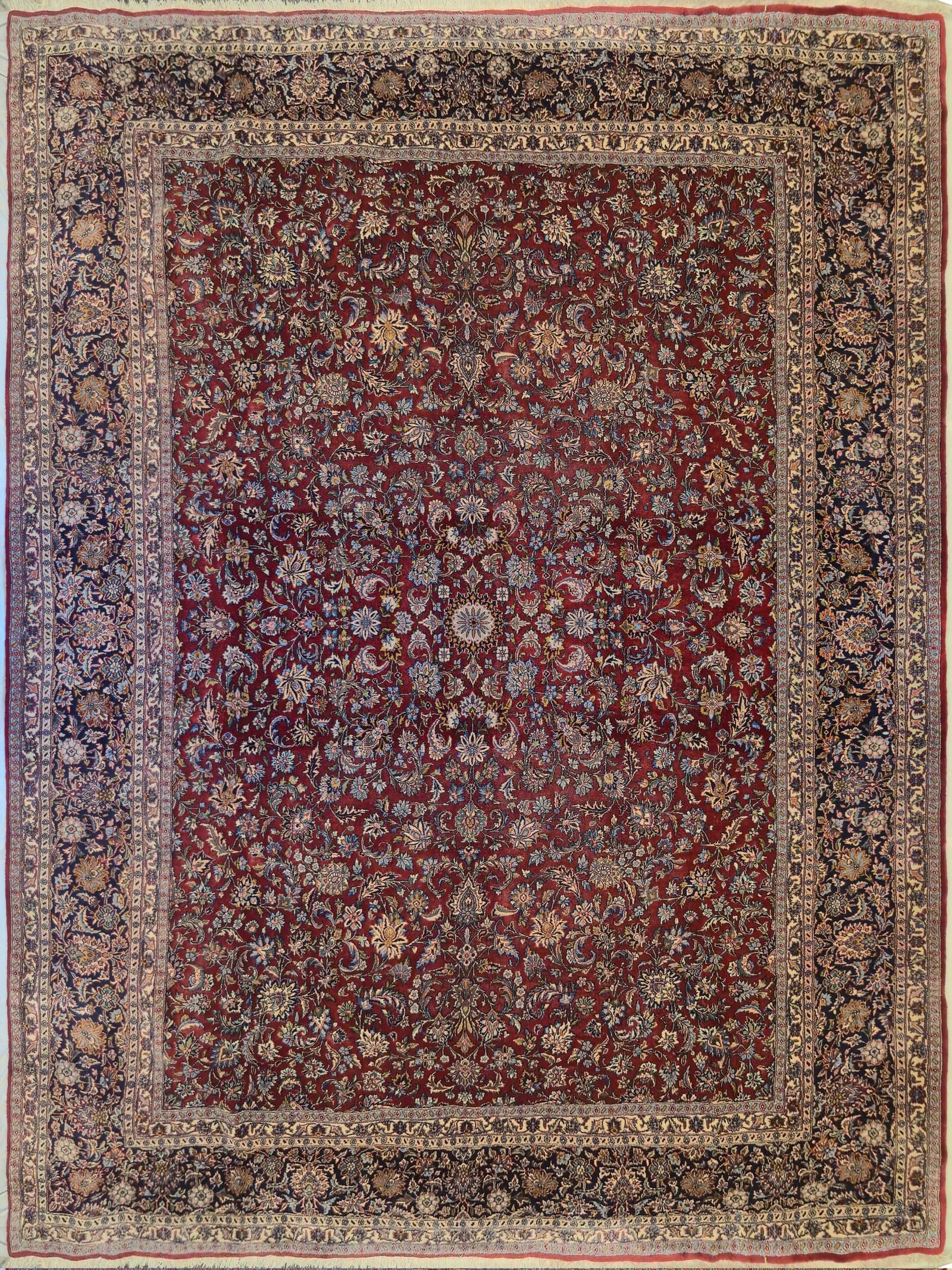 IRANIAN KERMAN HANDMADE WOOL CARPET