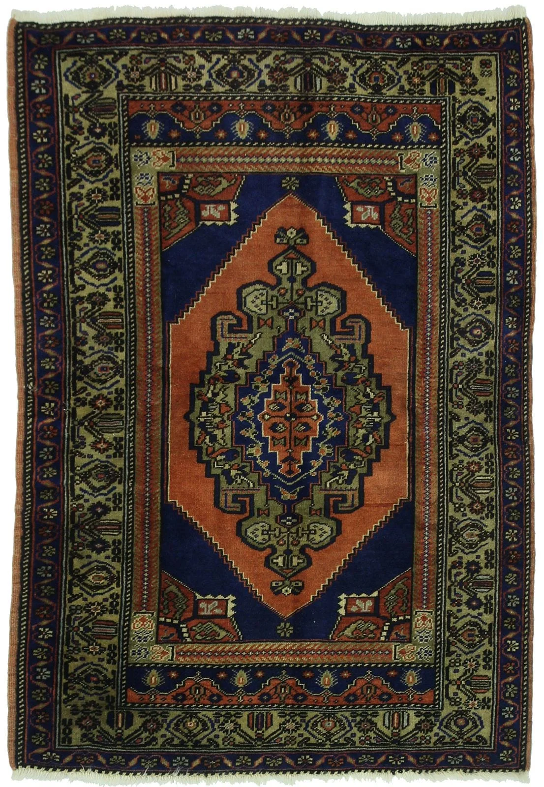 ANTIQUE TURKISH TASHPINAR HANDMADE WOOL CARPET