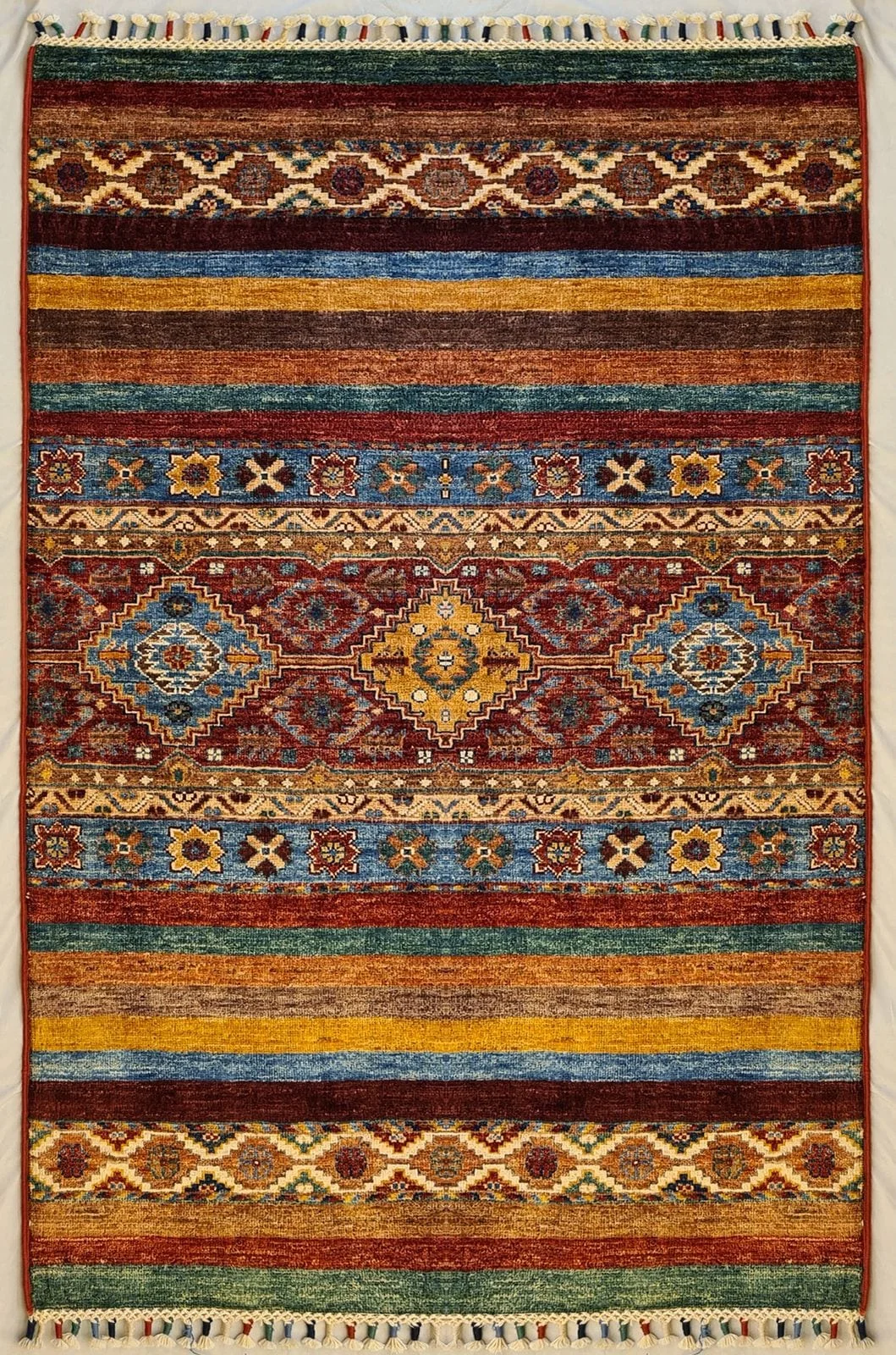 AFGÁN SHIRVAN SHAWL KÉZI CSOMÓZÁSÚ GYAPJÚ SZŐNYEG