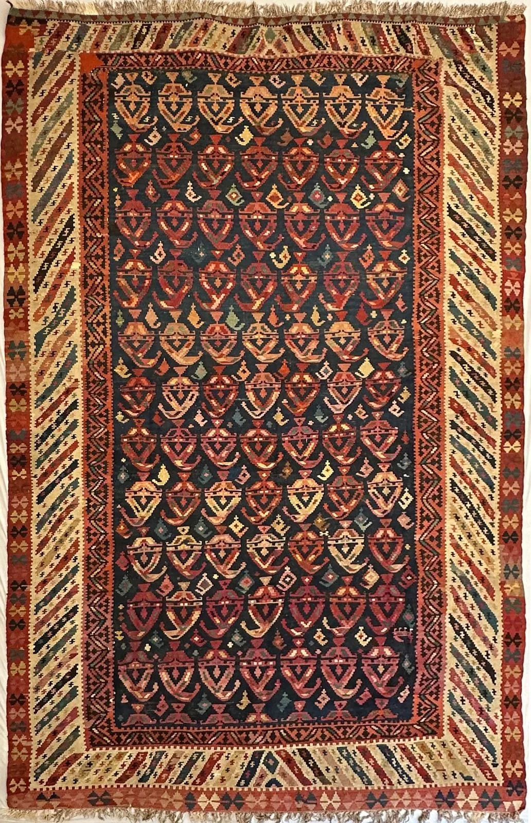 ANTIQUE IRANIAN HANDMADE KILIM