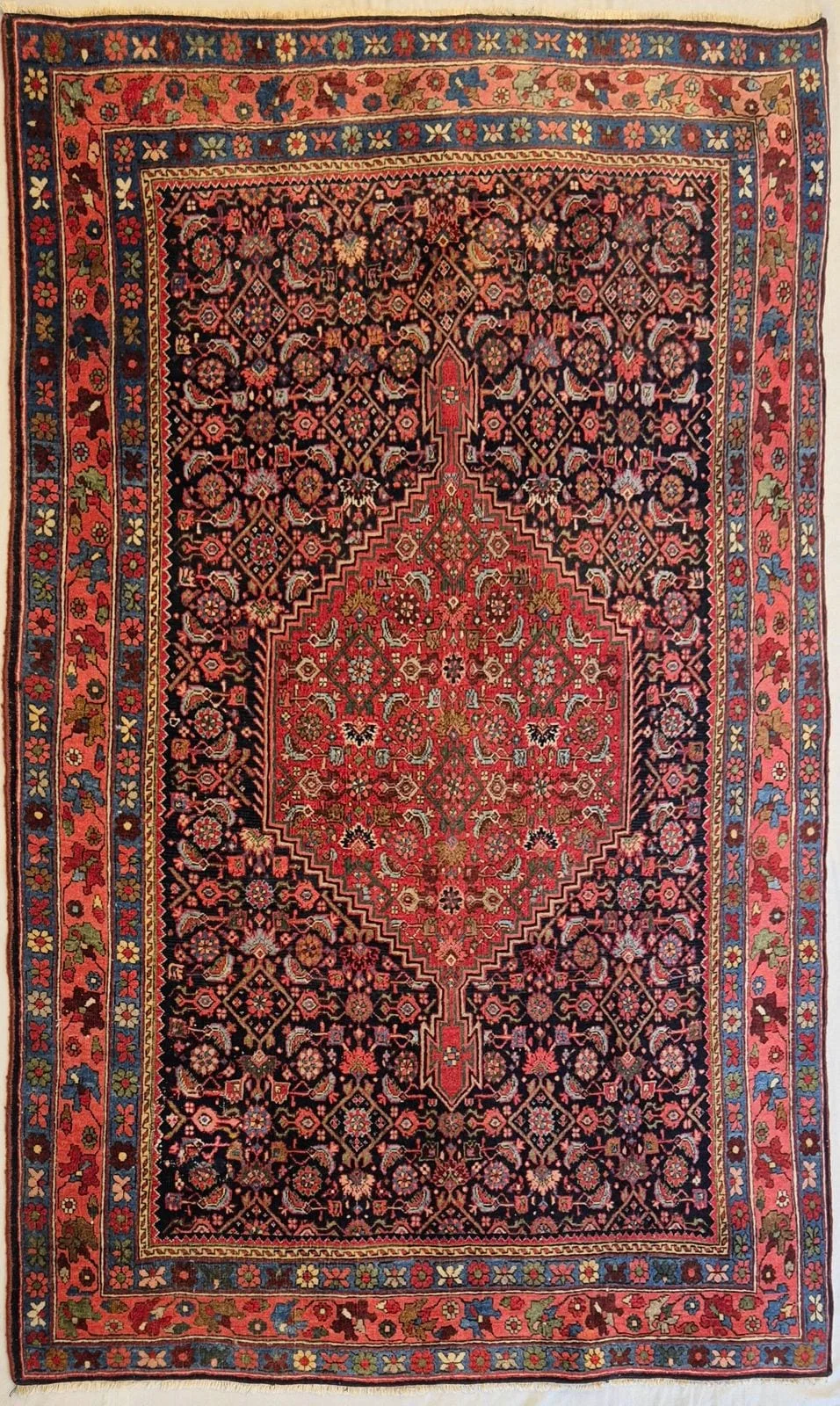 IRANIAN ANTIQUE BIDJAR HANDMADE WOOL CARPET