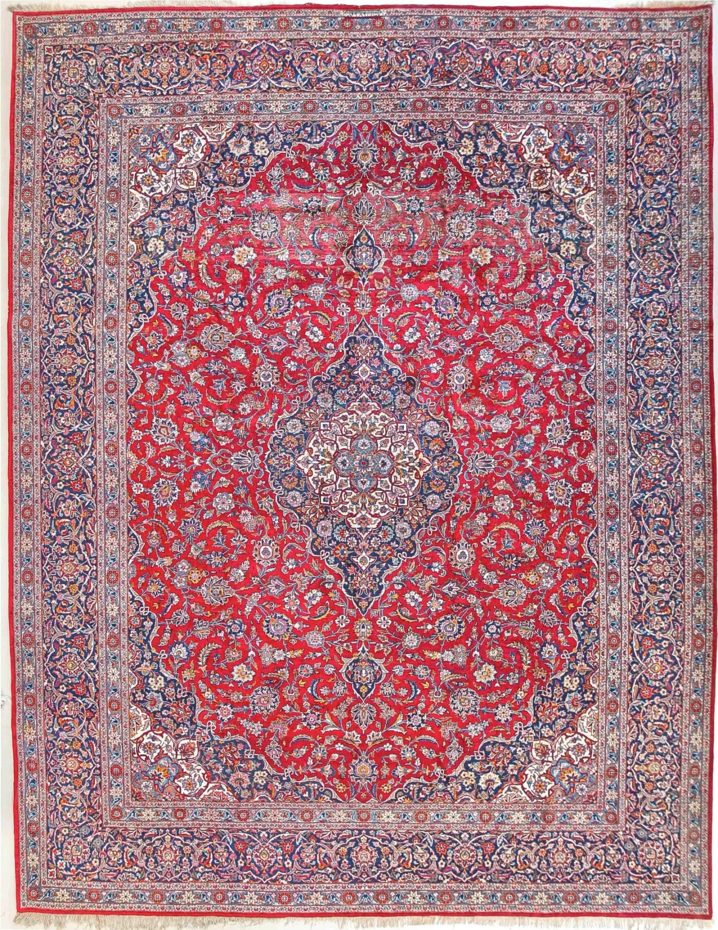 IRANIAN KASHAN HANDMADE WOOL CARPET