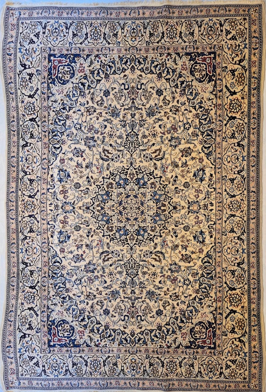 IRANIAN NAIN 9-LA HANDMADE WOOL CARPET