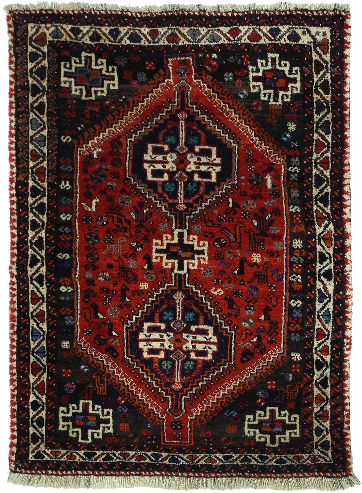IRANIAN SHIRAZ HANDMADE WOOL CARPET