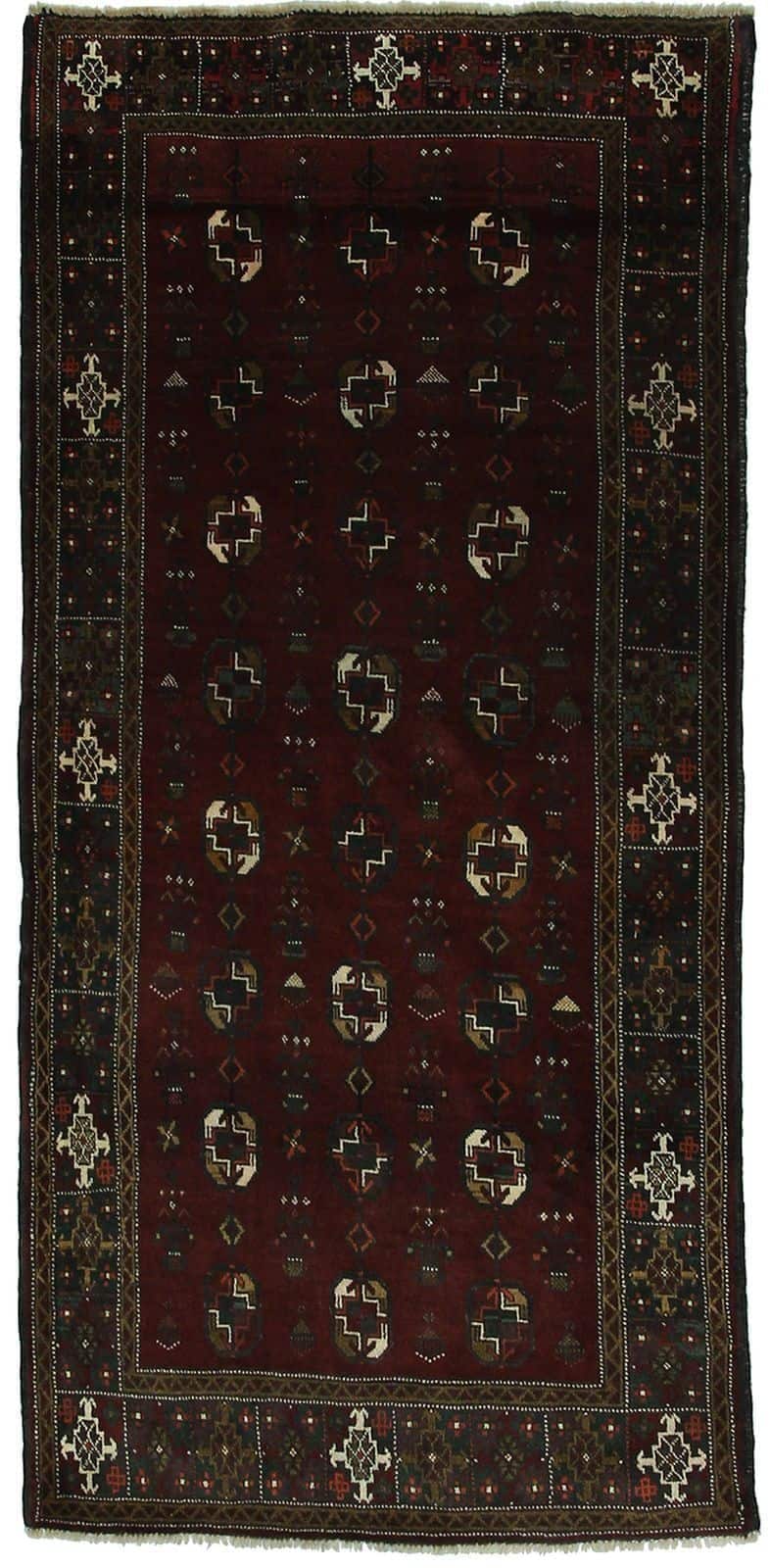 IRANIAN BALOUCH HANDMADE WOOL CARPET