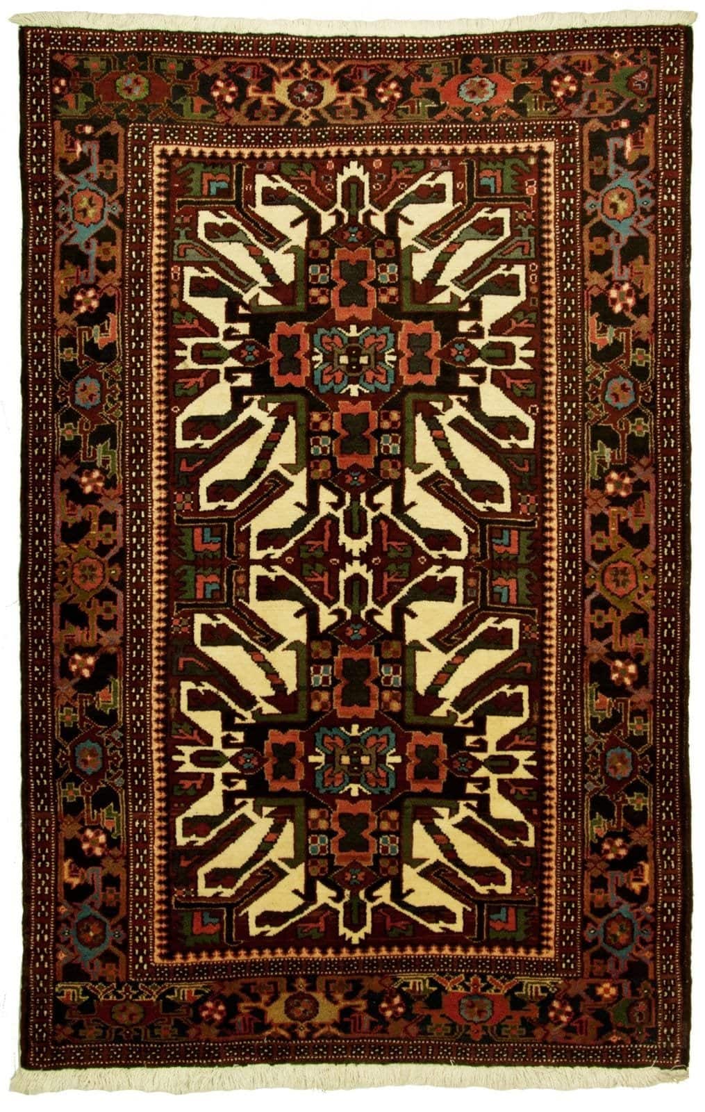 IRANIAN BARJID HANDMADE WOOL CARPET
