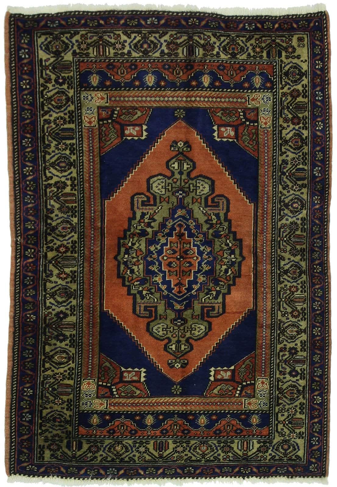 ANTIQUE TURKISH TASHPINAR HANDMADE WOOL CARPET