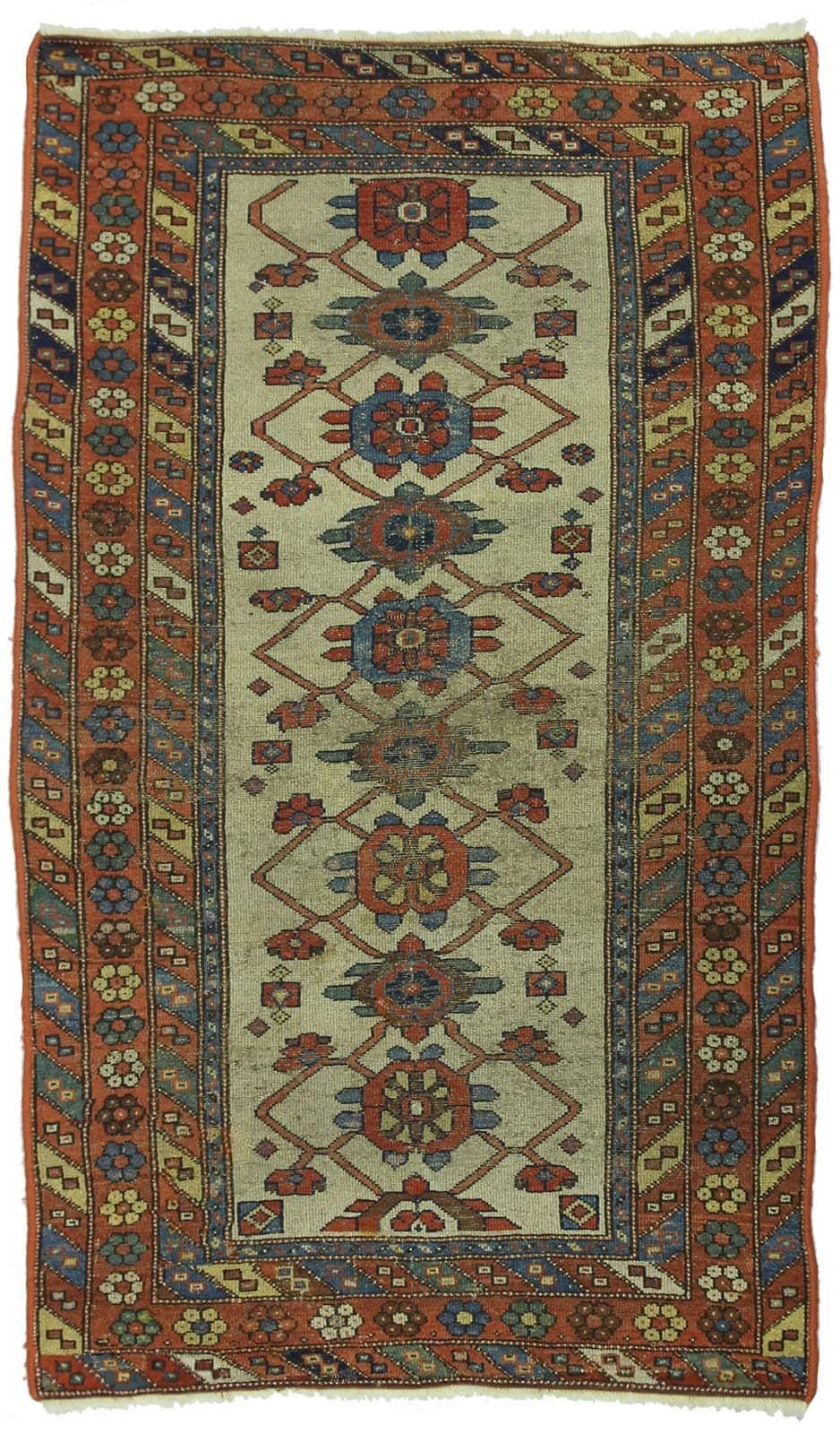 ANTIQUE IRANIAN MOSEL HANDMADE WOOL CARPET