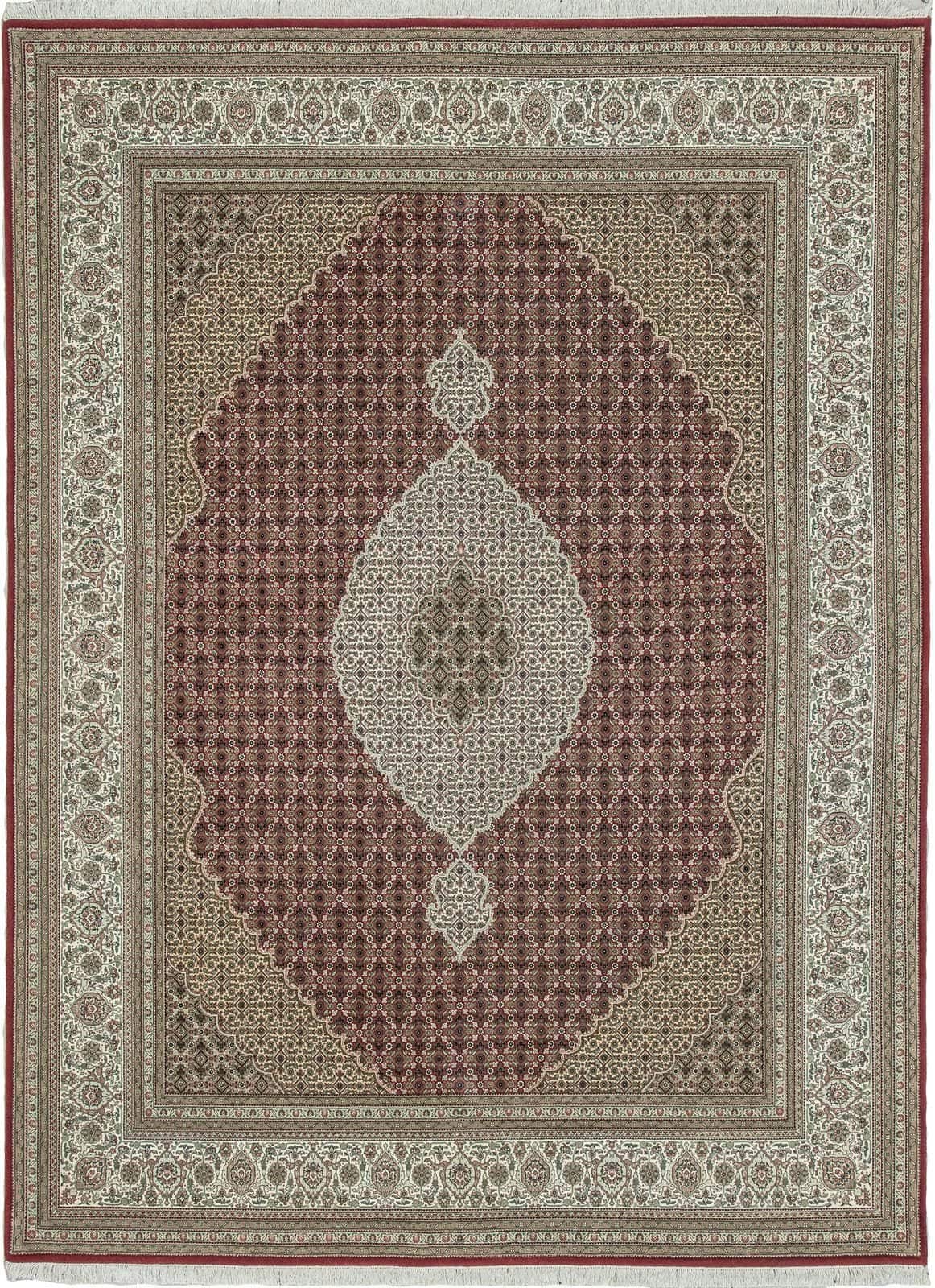 INDIAN TABRIZ MAHI HANDMADE WOOL CARPET