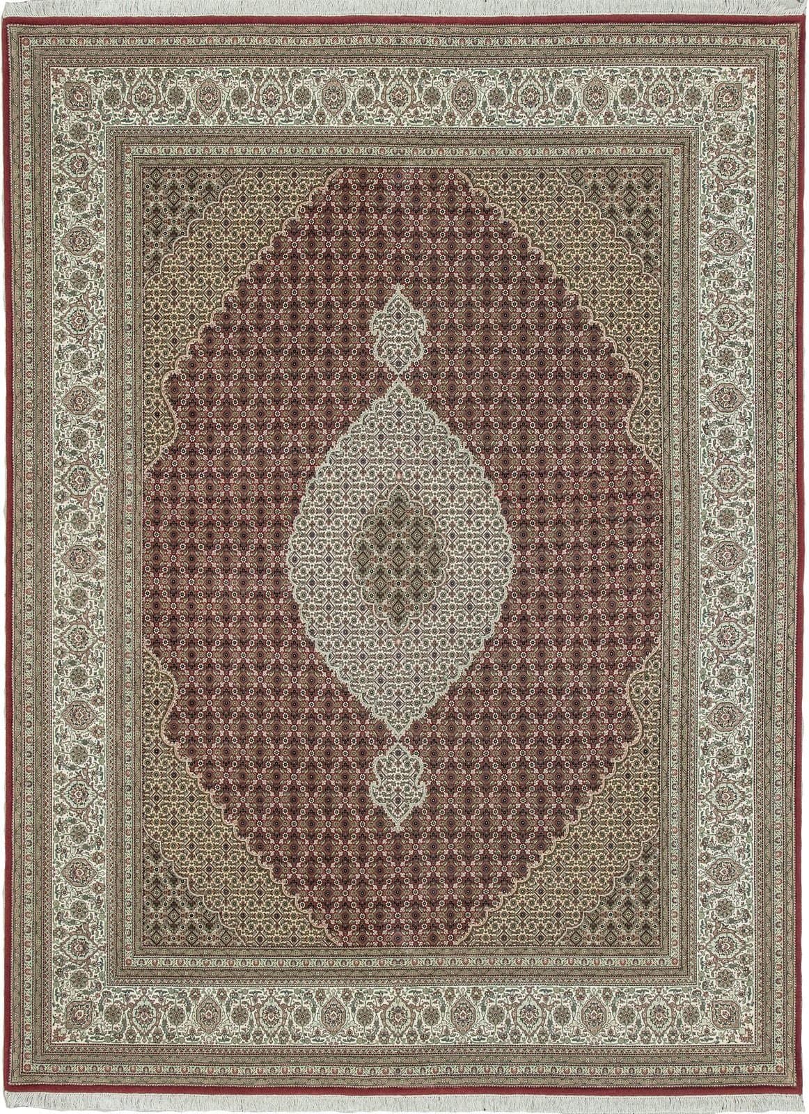 INDIAN TABRIZ MAHI HANDMADE WOOL CARPET