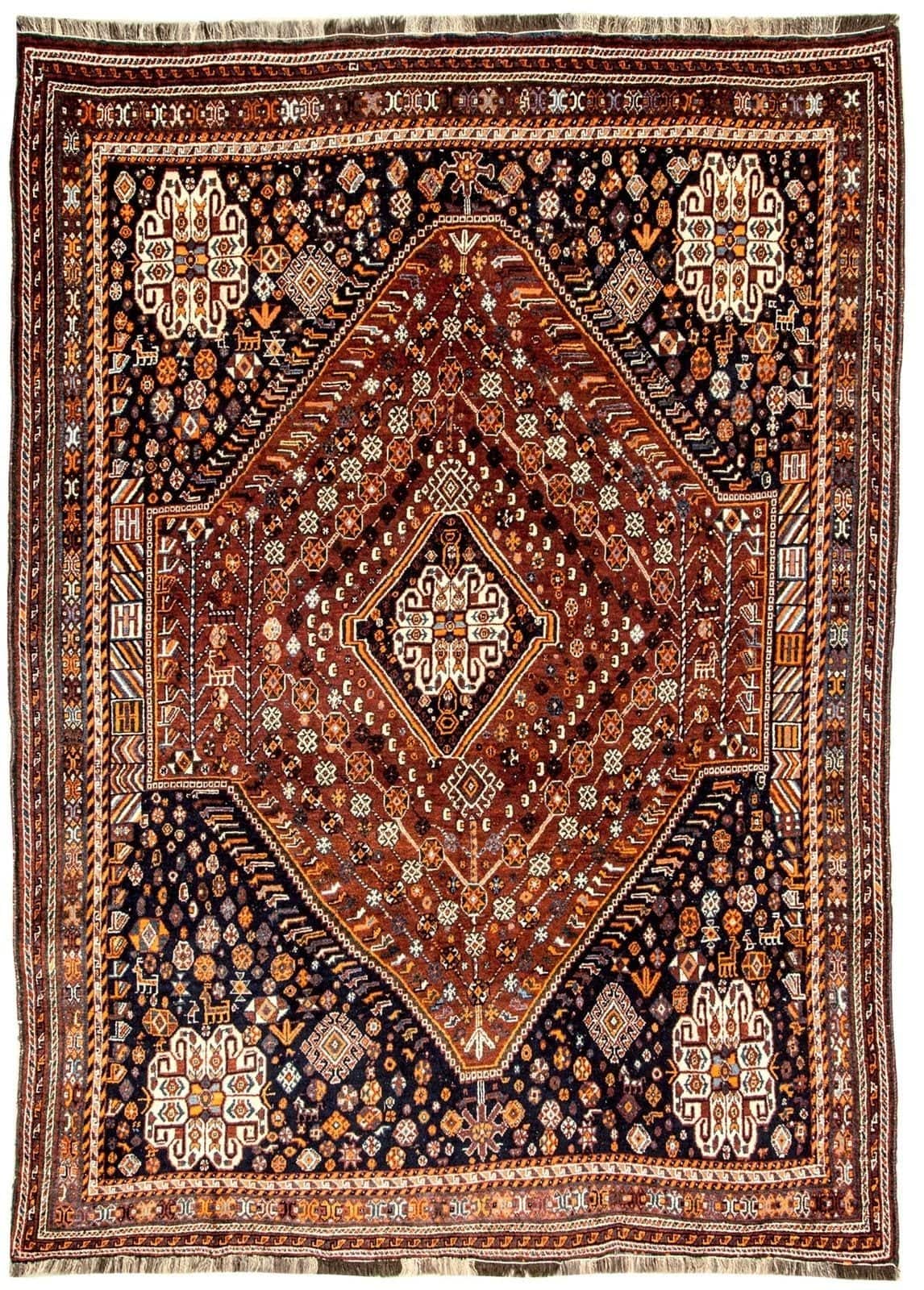 IRANIAN QASHQAI HANDMADE WOOL CARPET