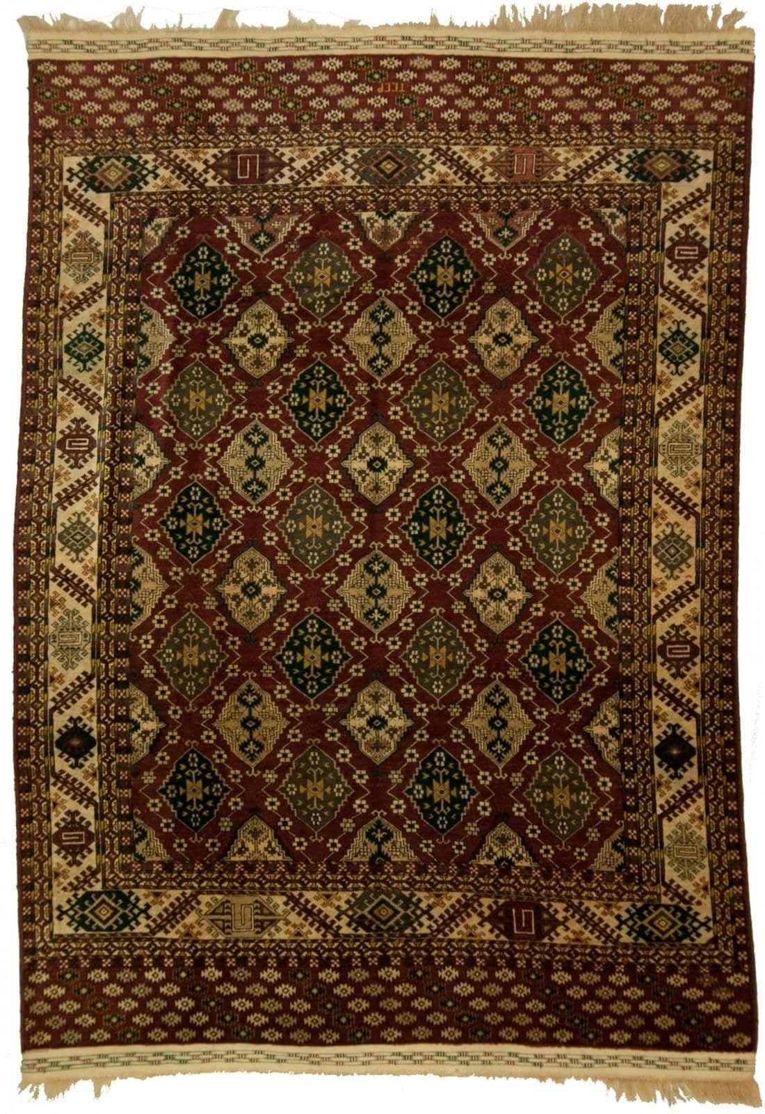 IRANIAN YOMUT HANDMADE WOOL CARPET
