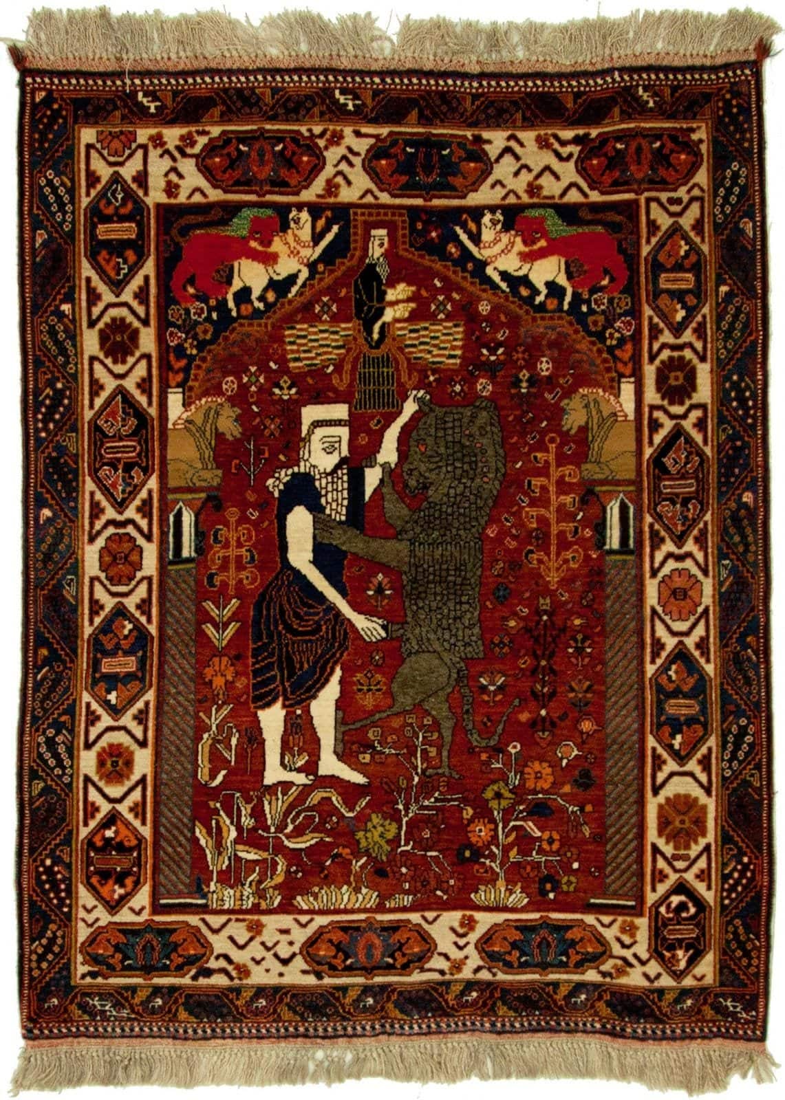 IRANIAN DARIUS QASHQAI HANDMADE WOOL CARPET