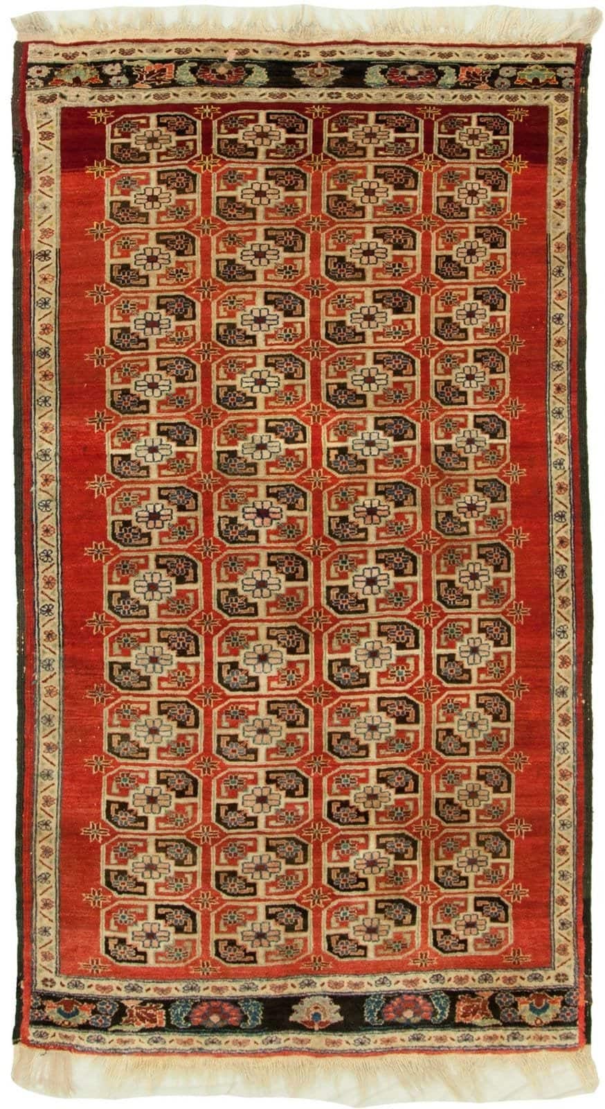 ANTIQUE IRANIAN BALOUCH HANDMADE WOOL CARPET