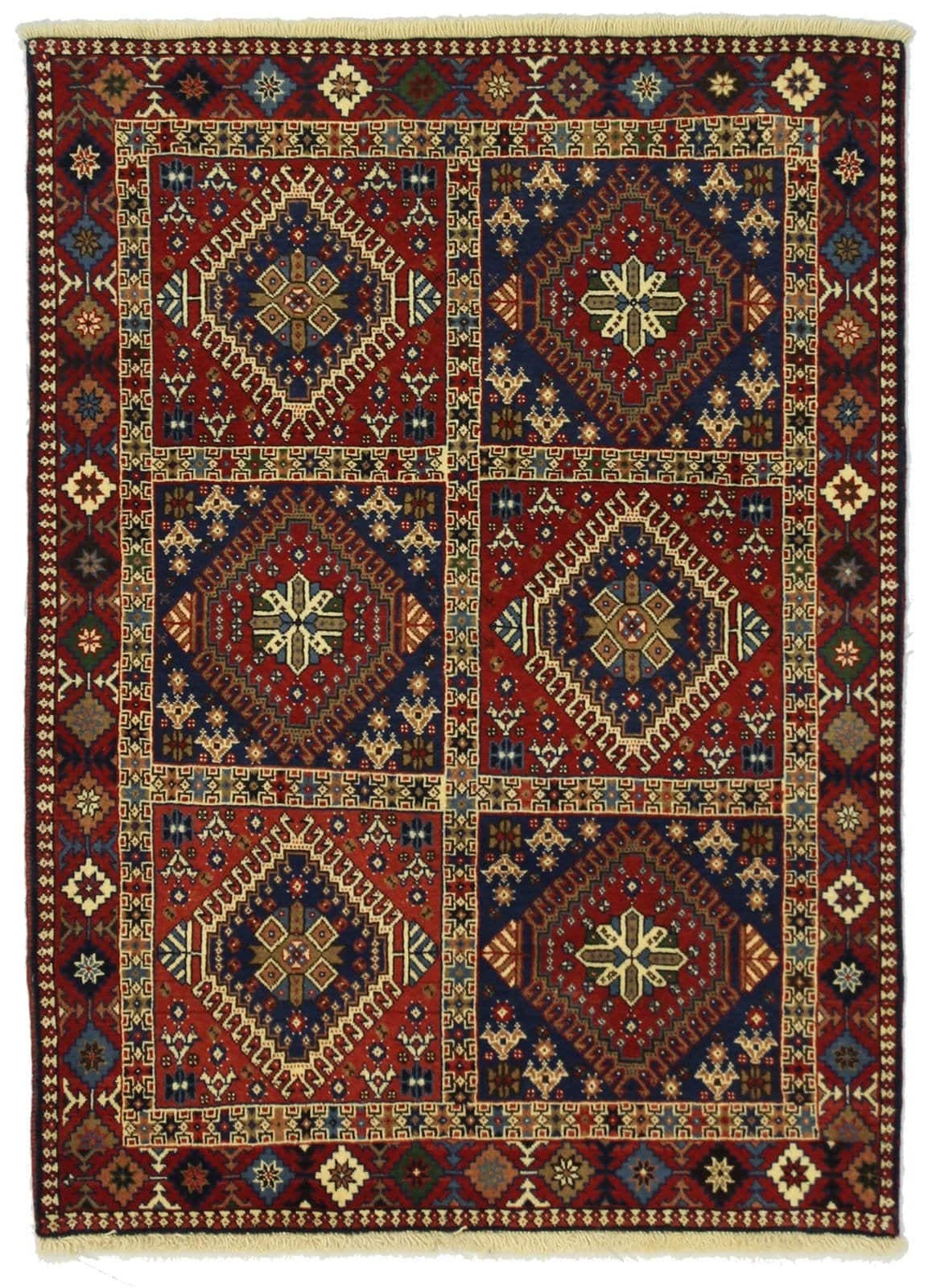 IRANIAN YALAMEH HANDMADE WOOL CARPET