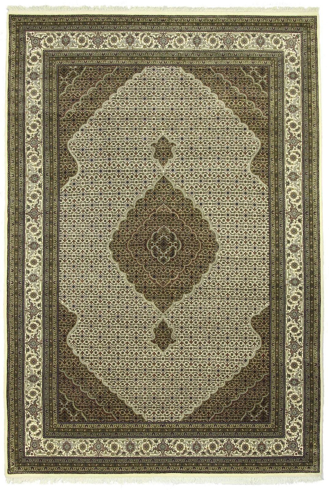 INDIAN TABRIZ MAHI HANDMADE CARPET