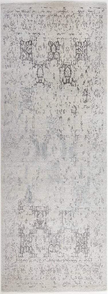 INDIAN AVANT-GARDE SILVER CHESS HANDMADE CARPET